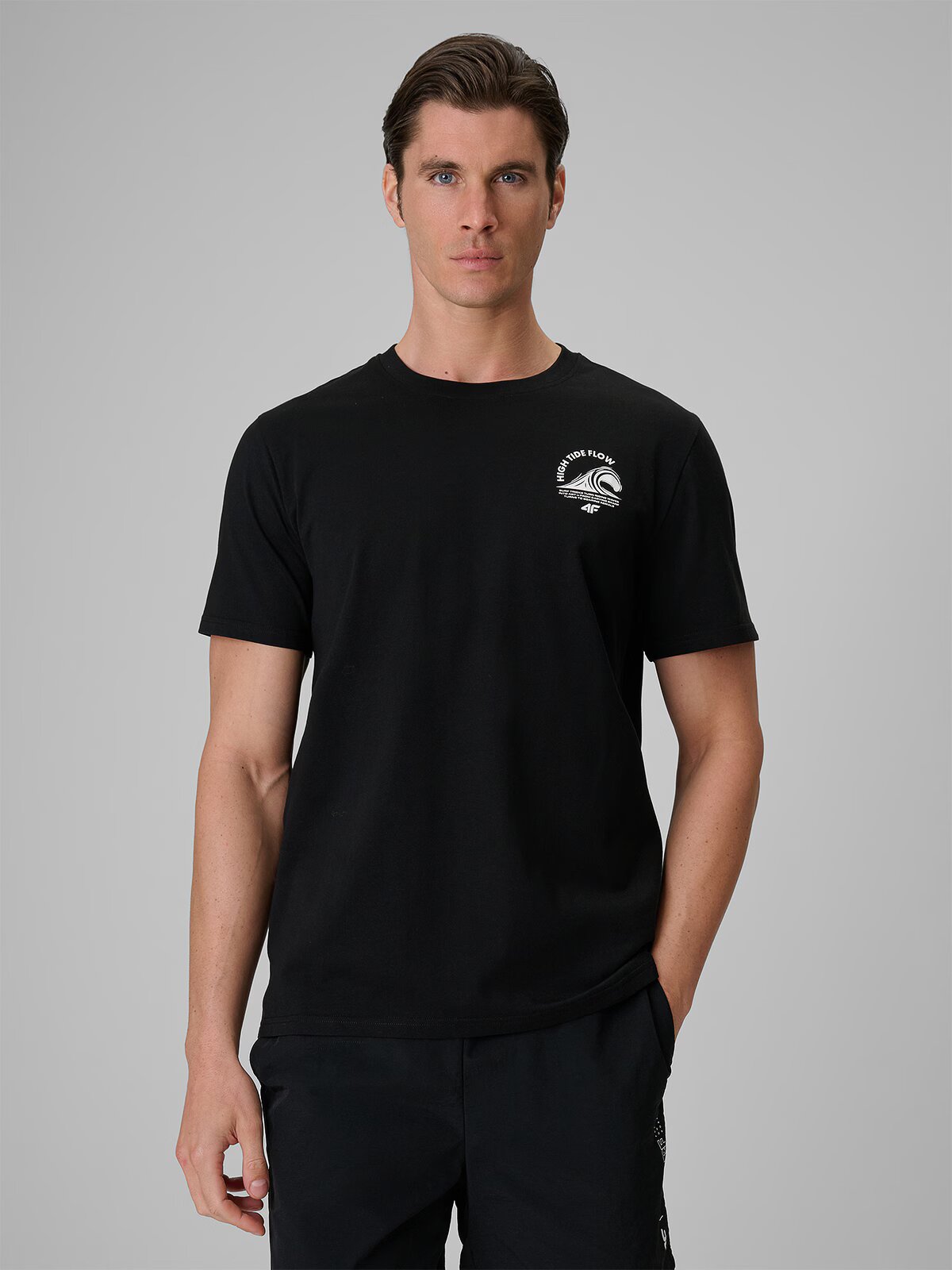 4F Tricou relaxed cu imprimeu pentru bărbați - M