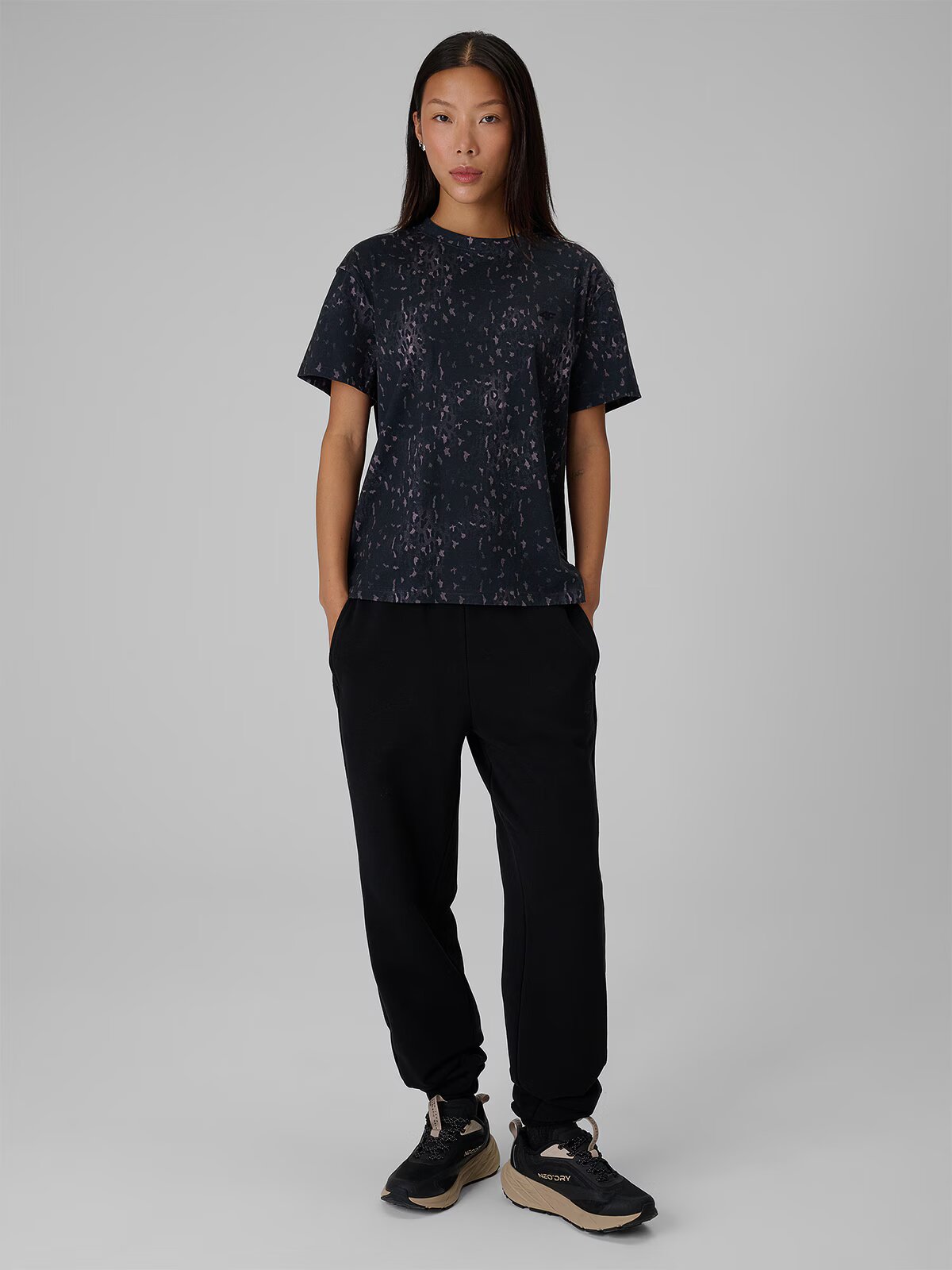4F Tricou relaxed cu imprimeu pentru femei - XL