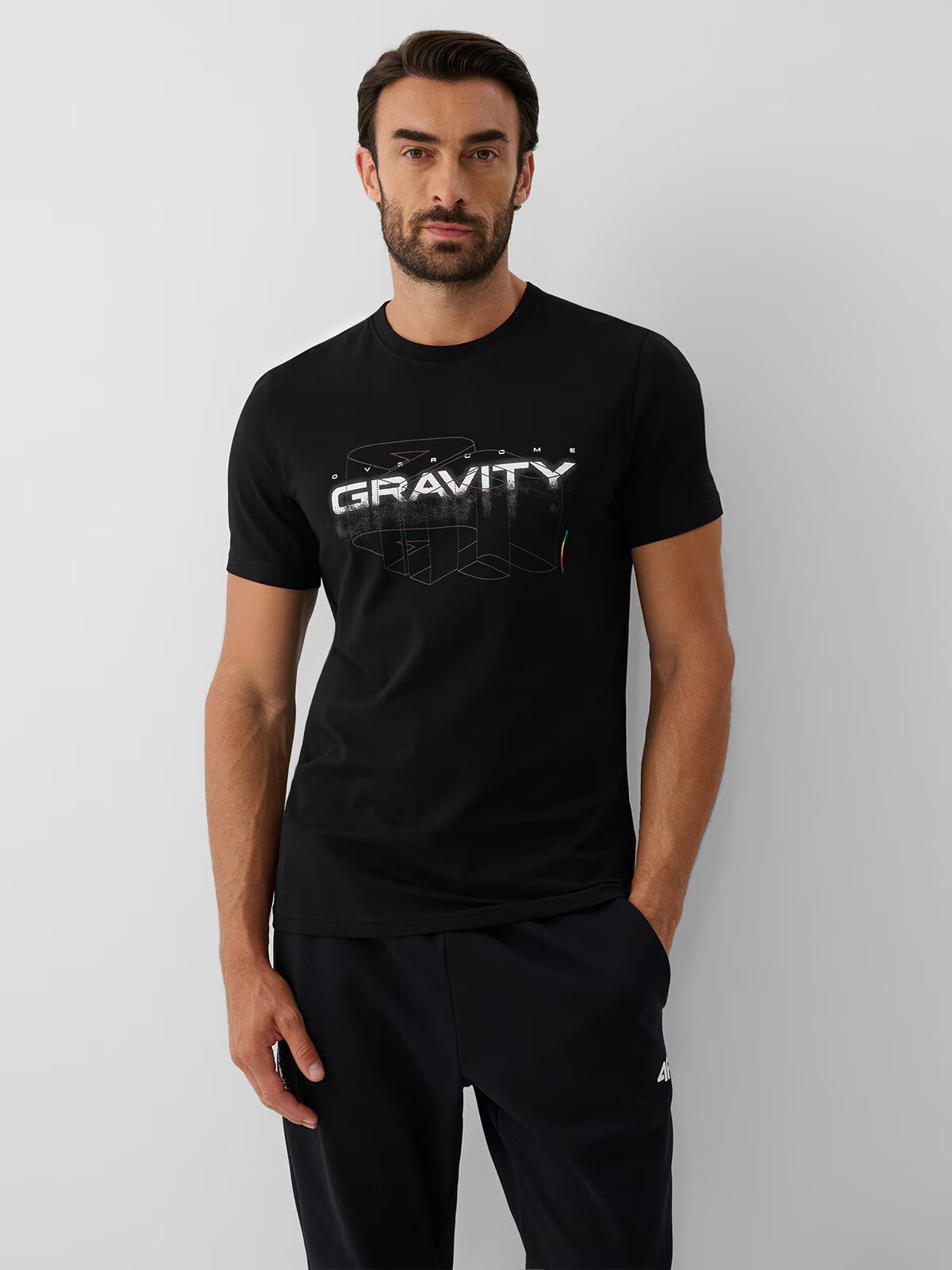 4F Tricou slim cu imprimeu pentru bărbați - XL