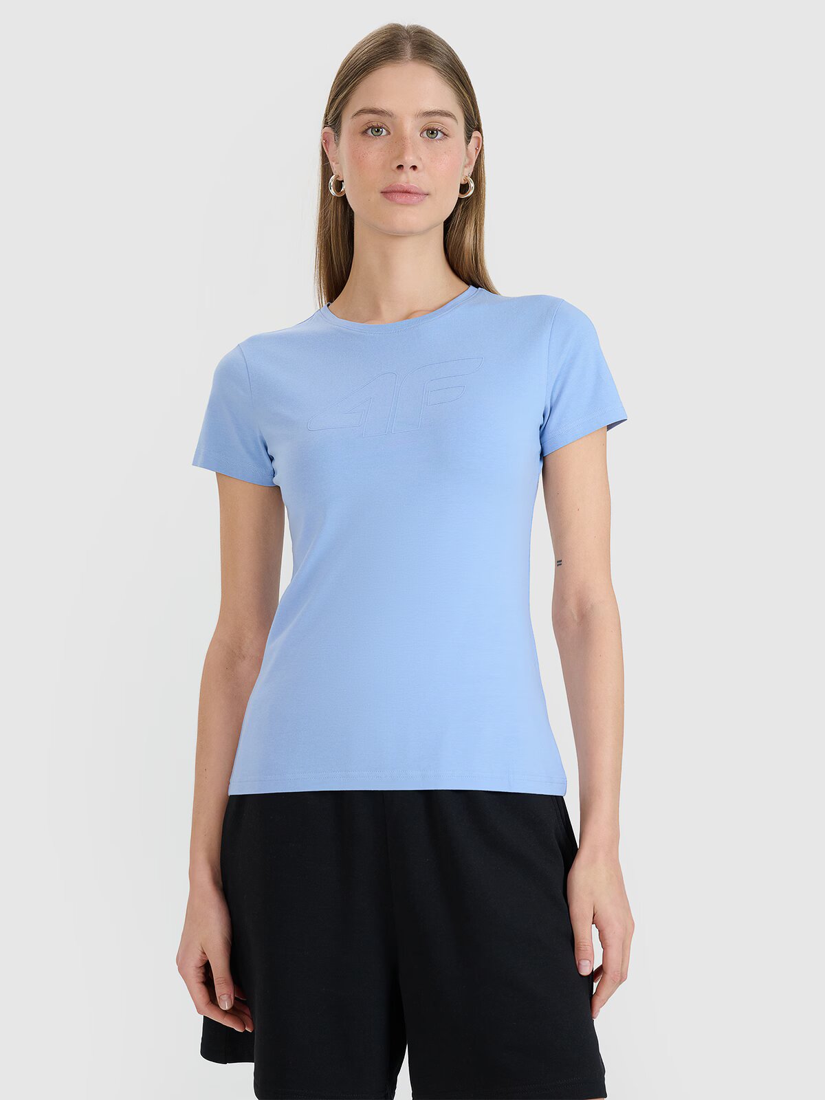 4F Tricou slim cu imprimeu pentru femei - XS