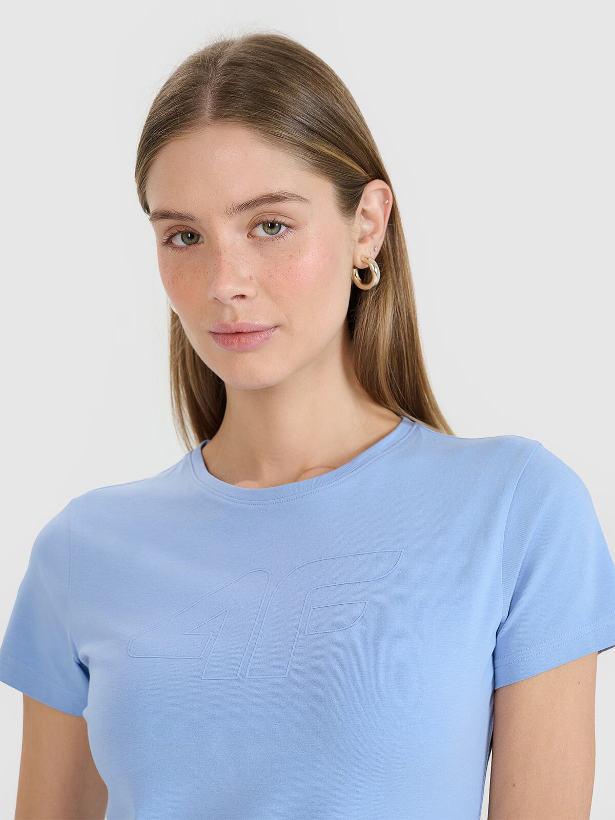 4F Tricou slim cu imprimeu pentru femei - XS