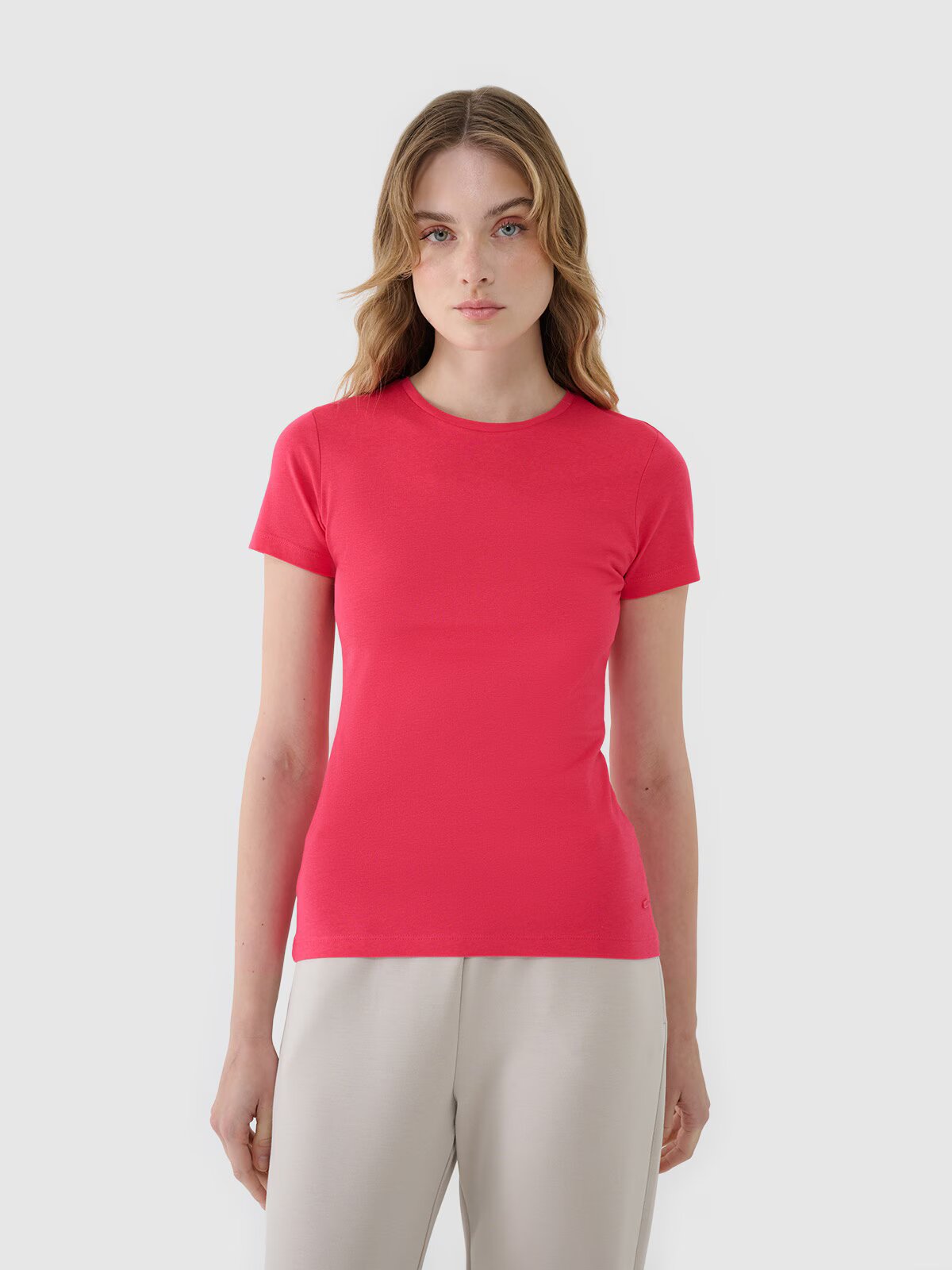 4F Tricou slim cu modal pentru femei - XS