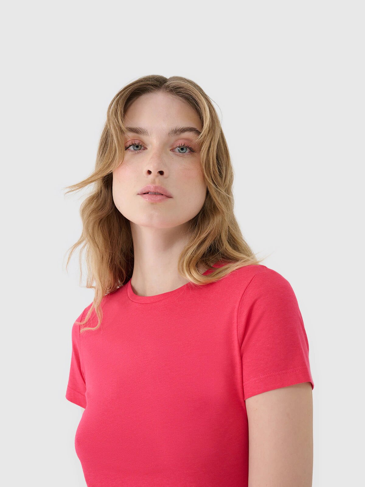4F Tricou slim cu modal pentru femei - XS