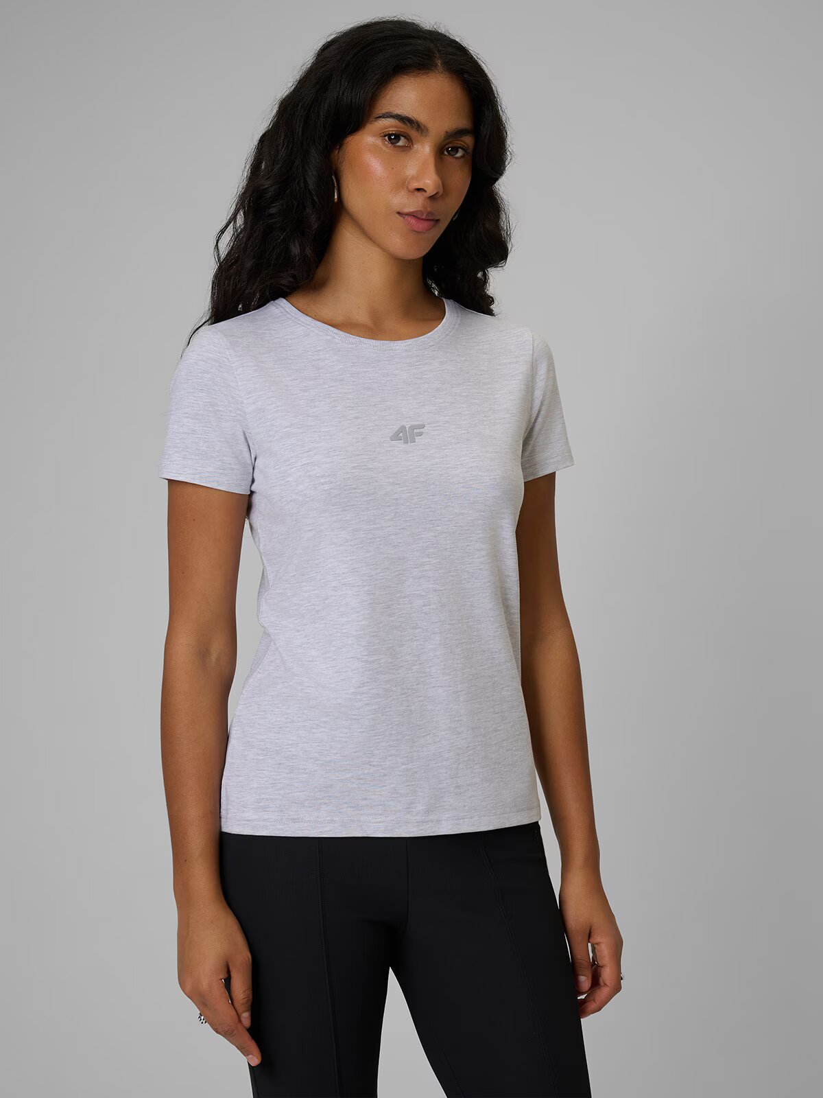 4F Tricou slim simplu damă - XS