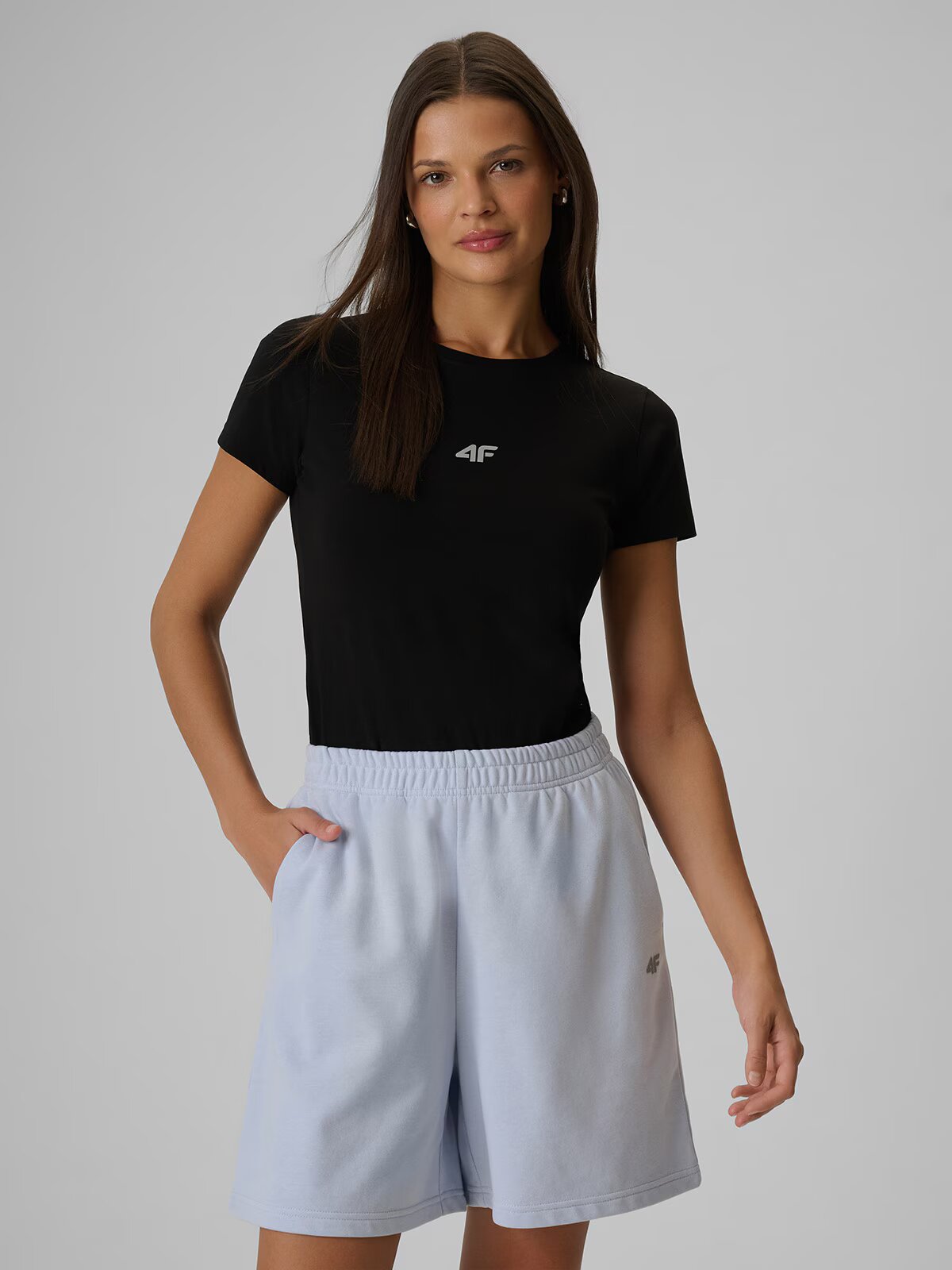 4F Tricou slim simplu damă - XL