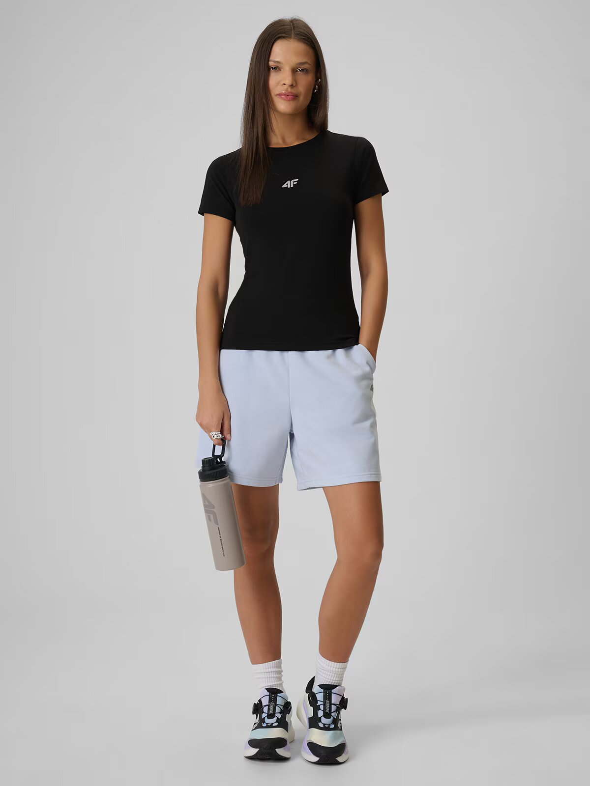 4F Tricou slim simplu damă - XL
