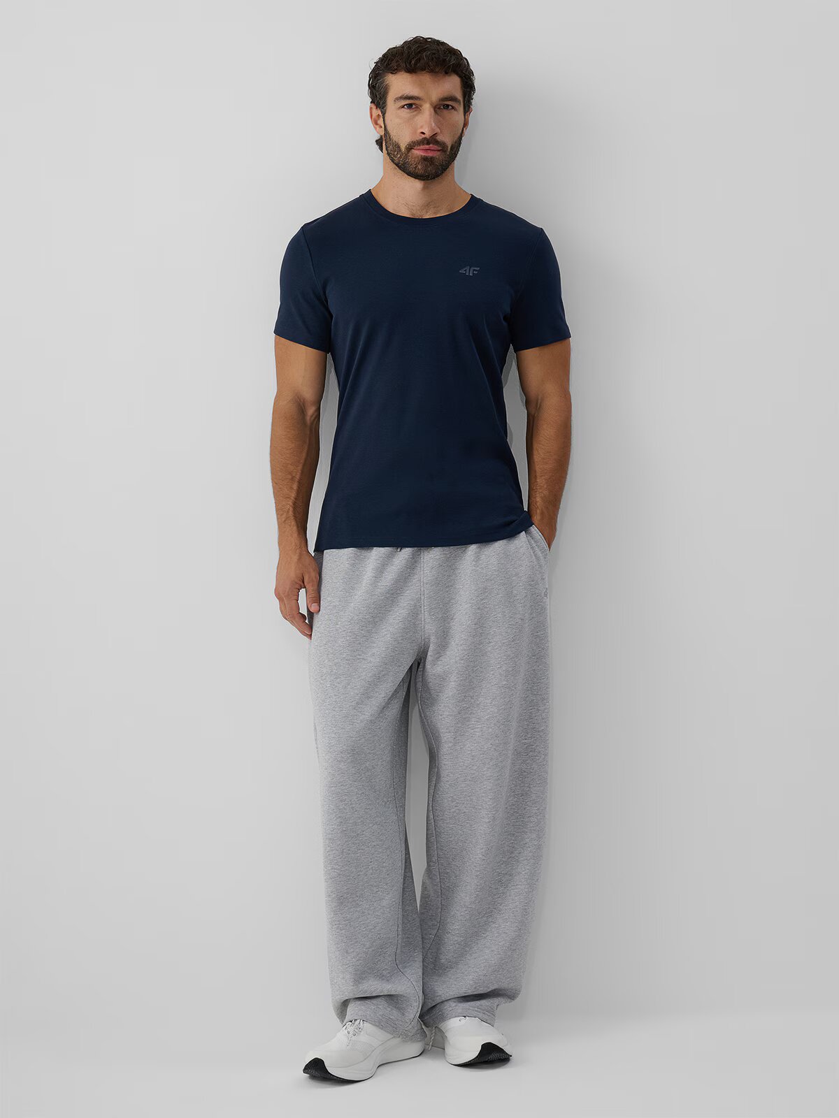 4F Tricou slim simplu pentru bărbați - S