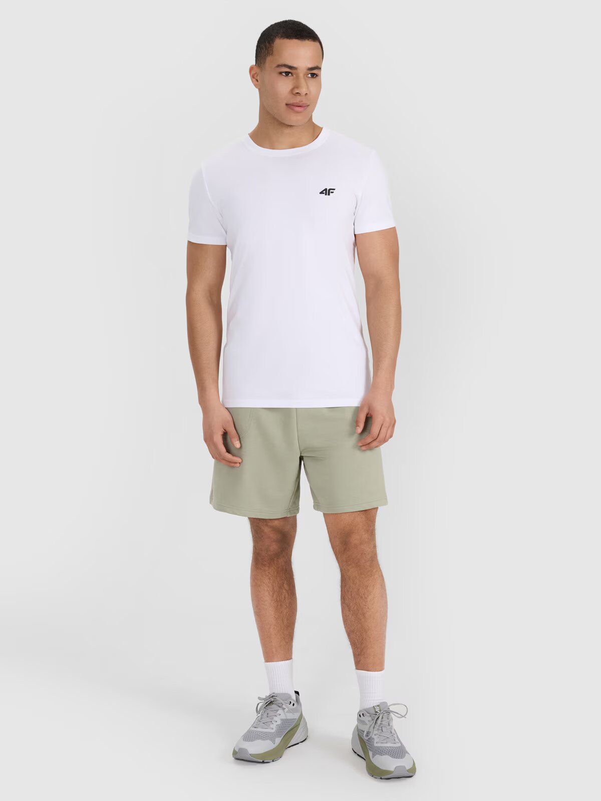 4F Tricou slim unicolor pentru bărbați (2-pack) - L