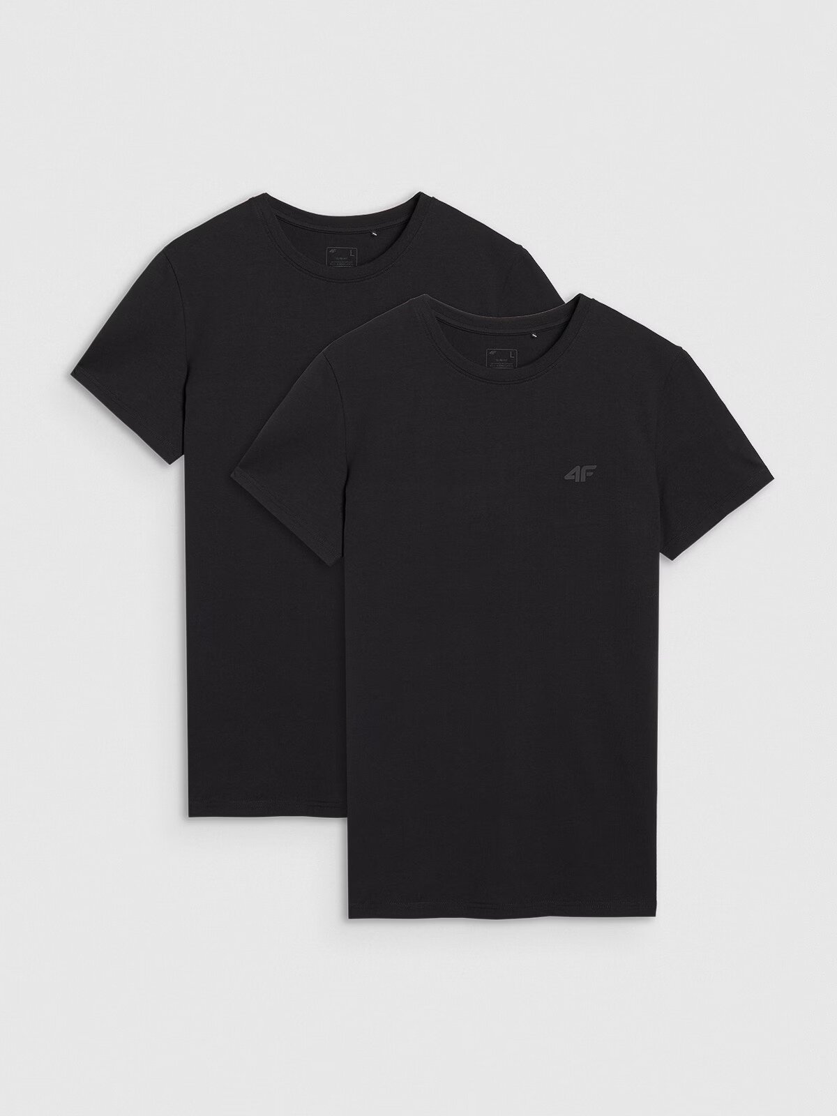 4F Tricou slim unicolor pentru bărbați (2-pack) - M
