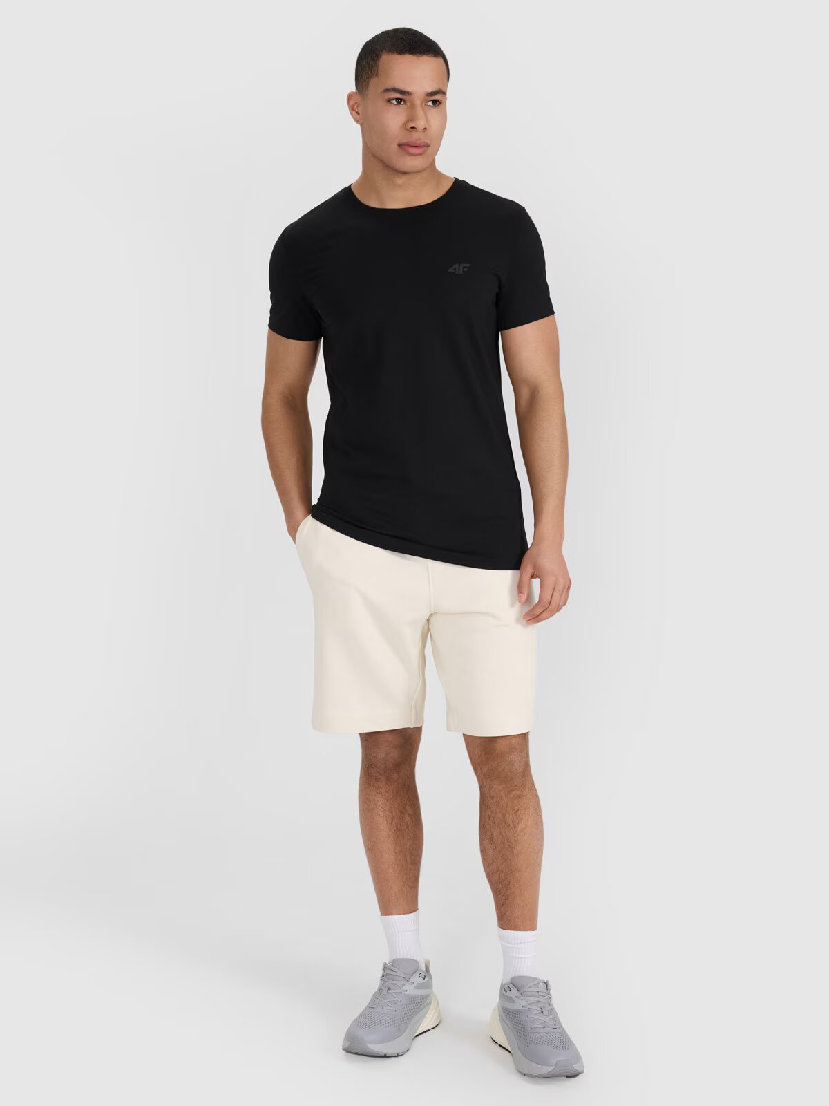 4F Tricou slim unicolor pentru bărbați (2-pack) - M