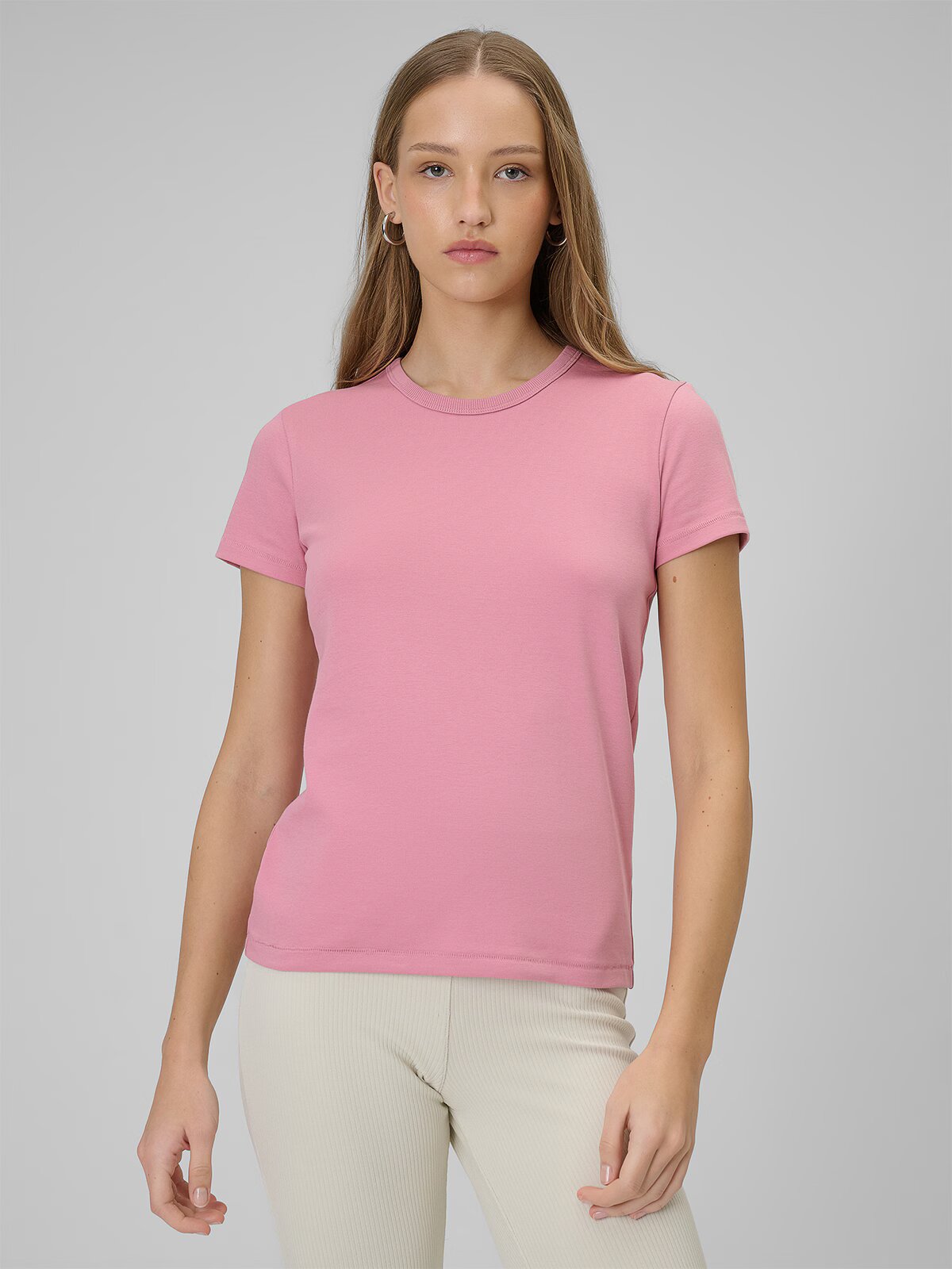 4F Tricou slim unicolor pentru femei - XL