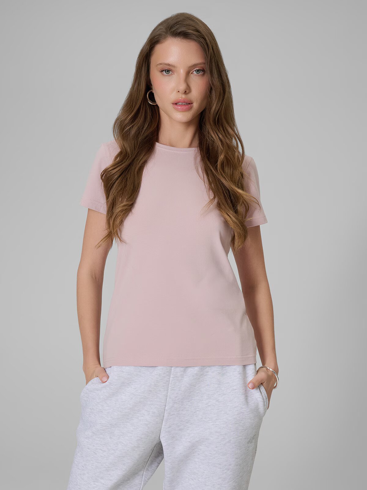 4F Tricou slim unicolor pentru femei - XS