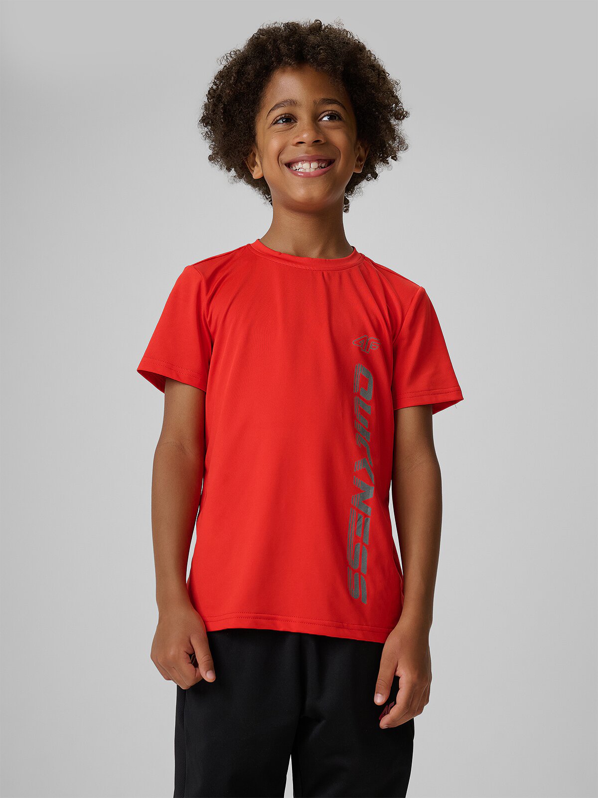 4F Tricou sport regular cu uscare rapidă pentru băieți - roșu 134/140 (8-10 ani)