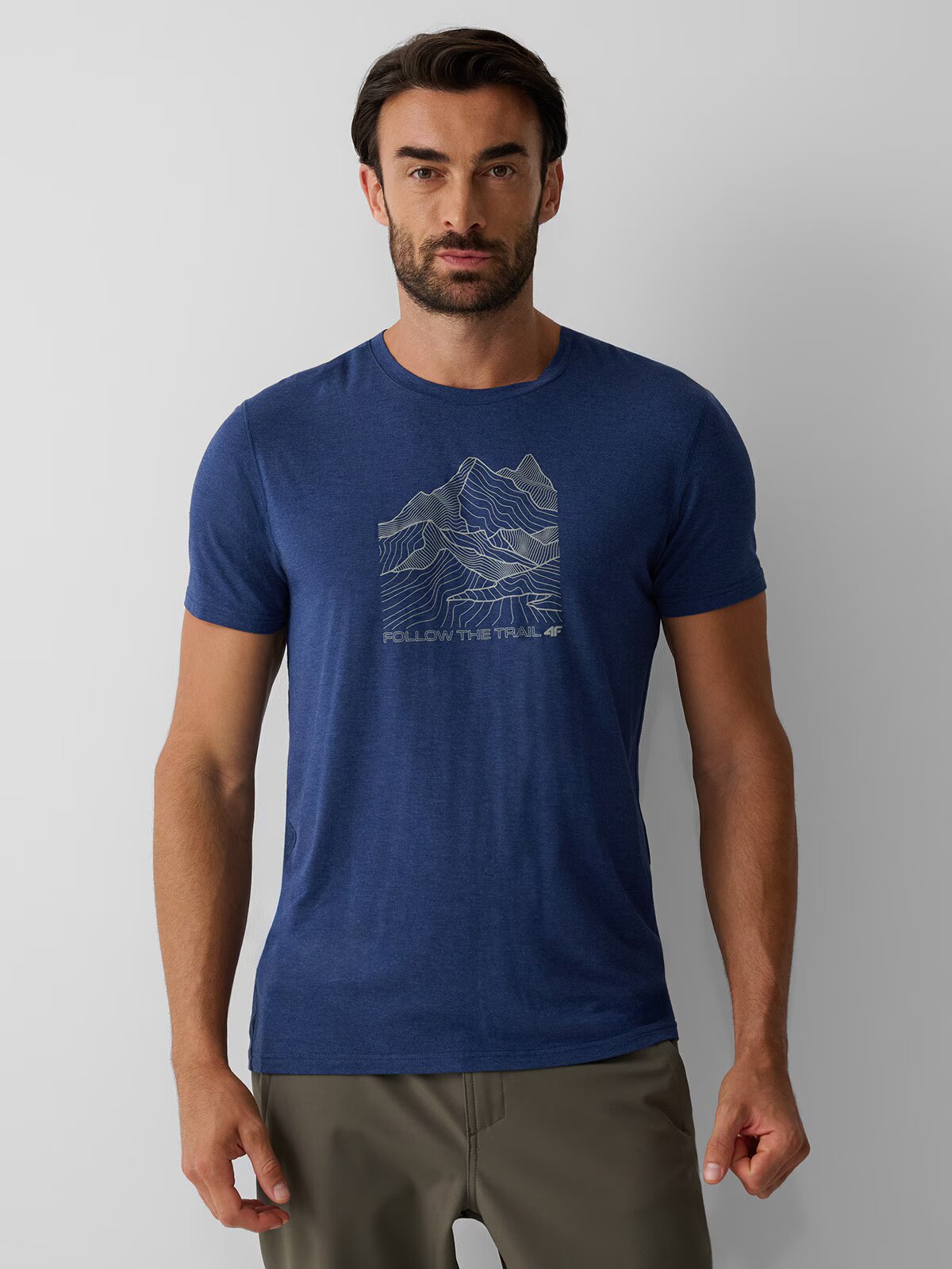 4F Tricou trekking din fibră de bambus pentru bărbați - L