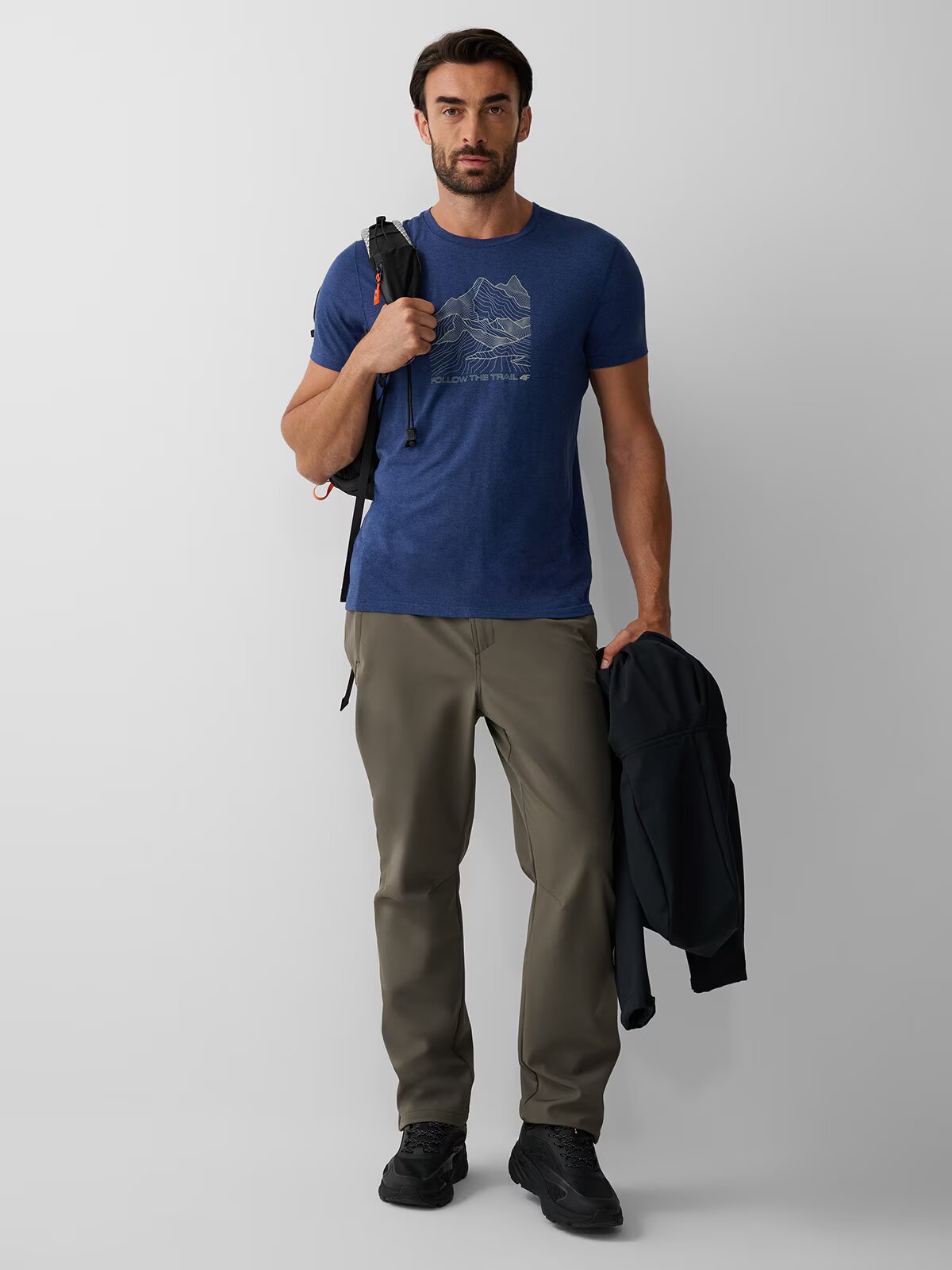 4F Tricou trekking din fibră de bambus pentru bărbați - L