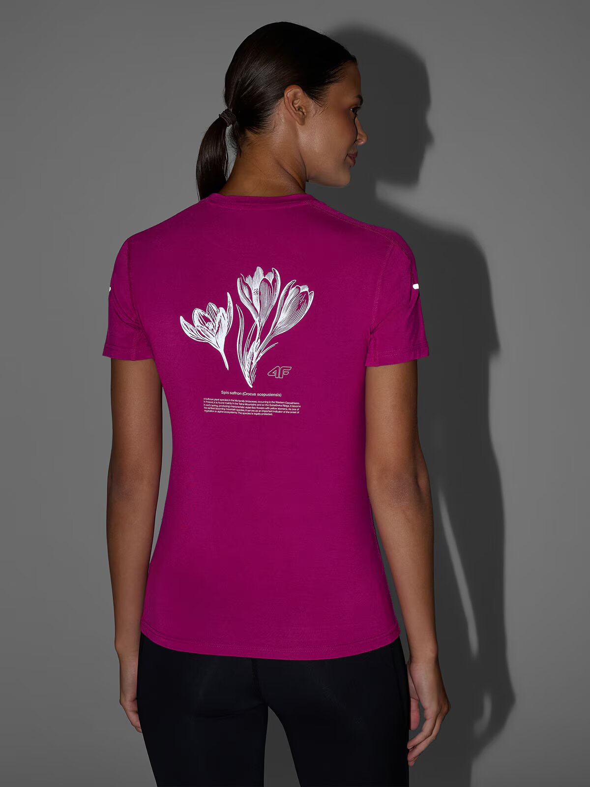 4F Tricou trekking din fibră de bambus pentru femei - S
