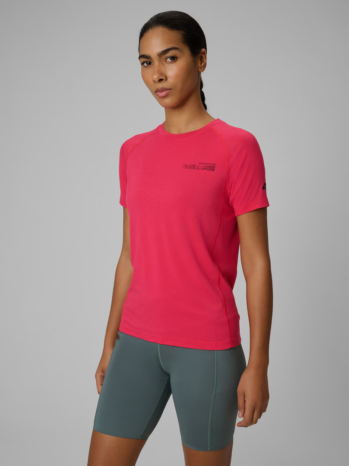 4F Tricou trekking regular cu uscare rapidă damă - XS