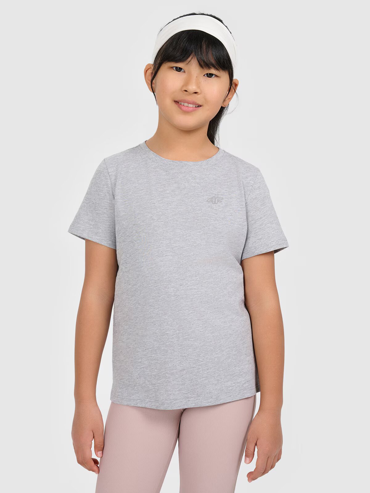 4F Tricou unicolor pentru fete - 140