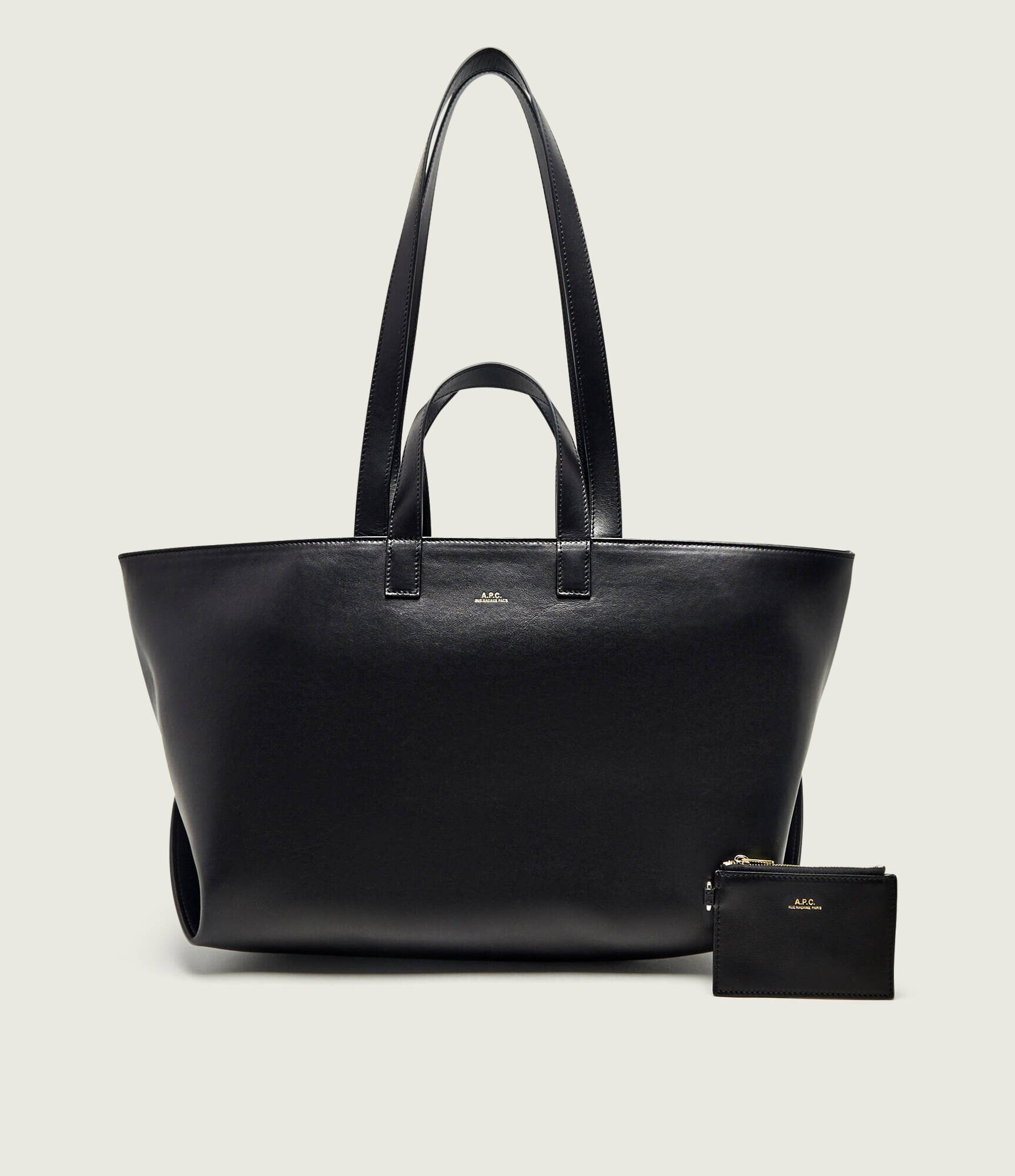 A.P.C. De piele geantă shopper + borsetă Le Drummer
