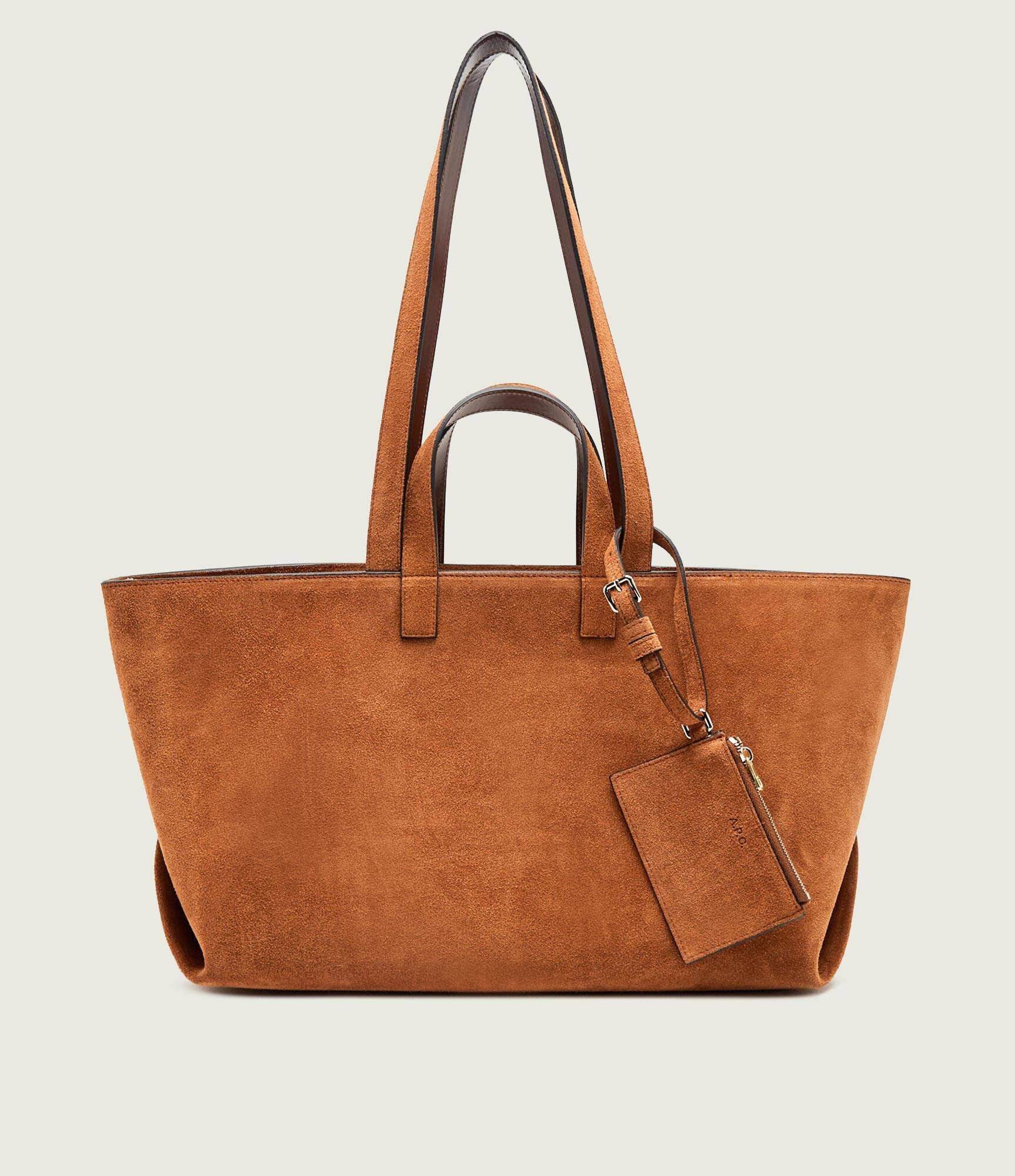 A.P.C. Geantă shopper + borsetă Le Drummer | piele întoarsă