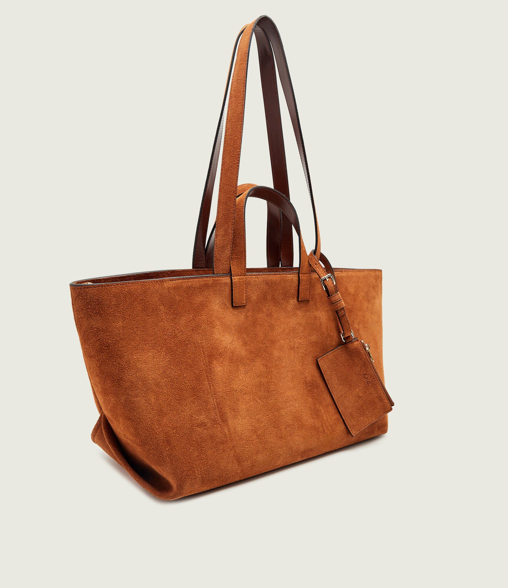 A.P.C. Geantă shopper + borsetă Le Drummer | piele întoarsă