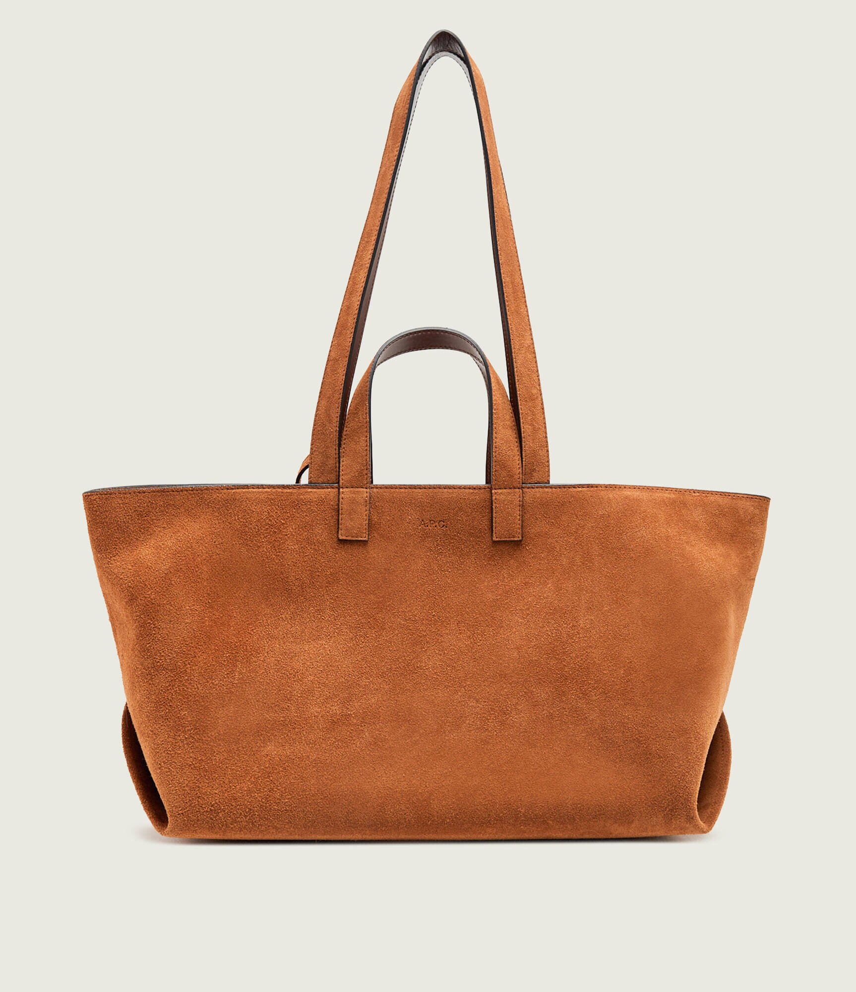 A.P.C. Geantă shopper + borsetă Le Drummer | piele întoarsă