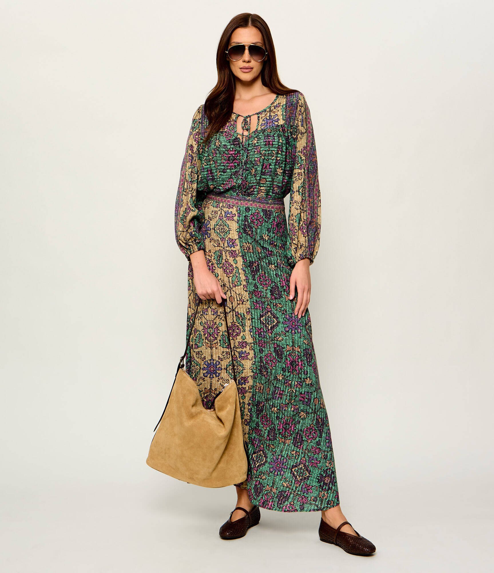 A.P.C. Geantă shopper Vera Maxi | piele întoarsă