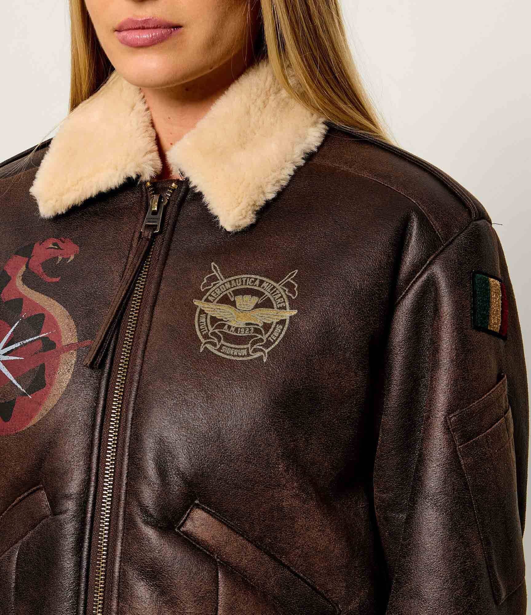 Aeronautica Militare Căptușită geacă | regular fit | shearling