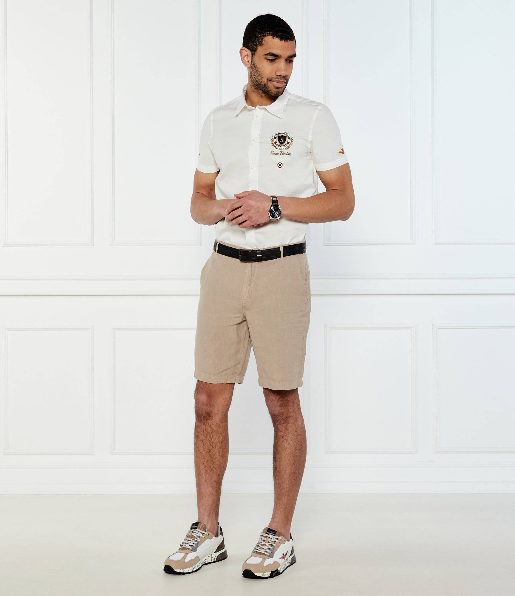 Aeronautica Militare De in pantaloni scurți chino | regular fit