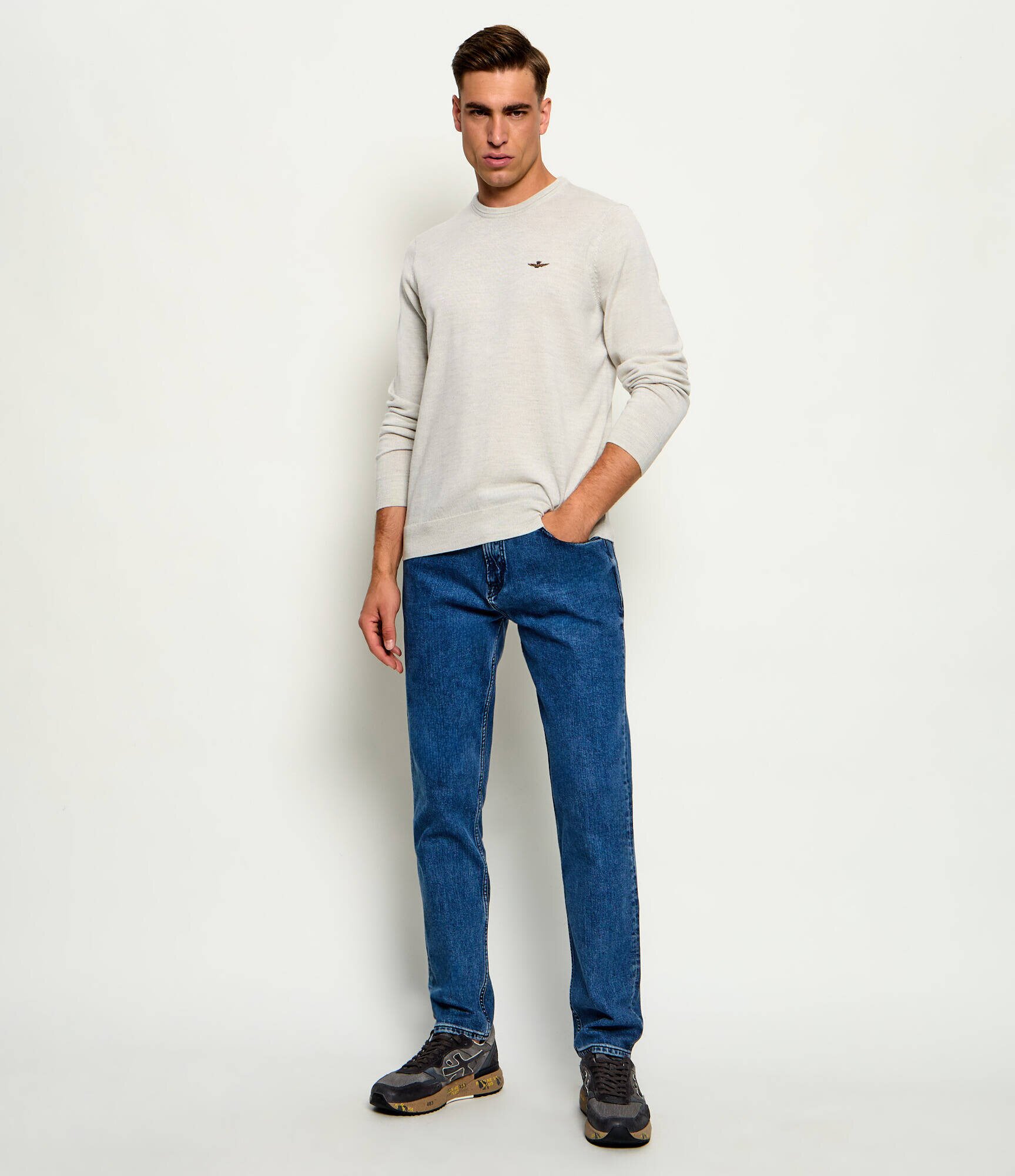 Aeronautica Militare De lână pulover | regular fit