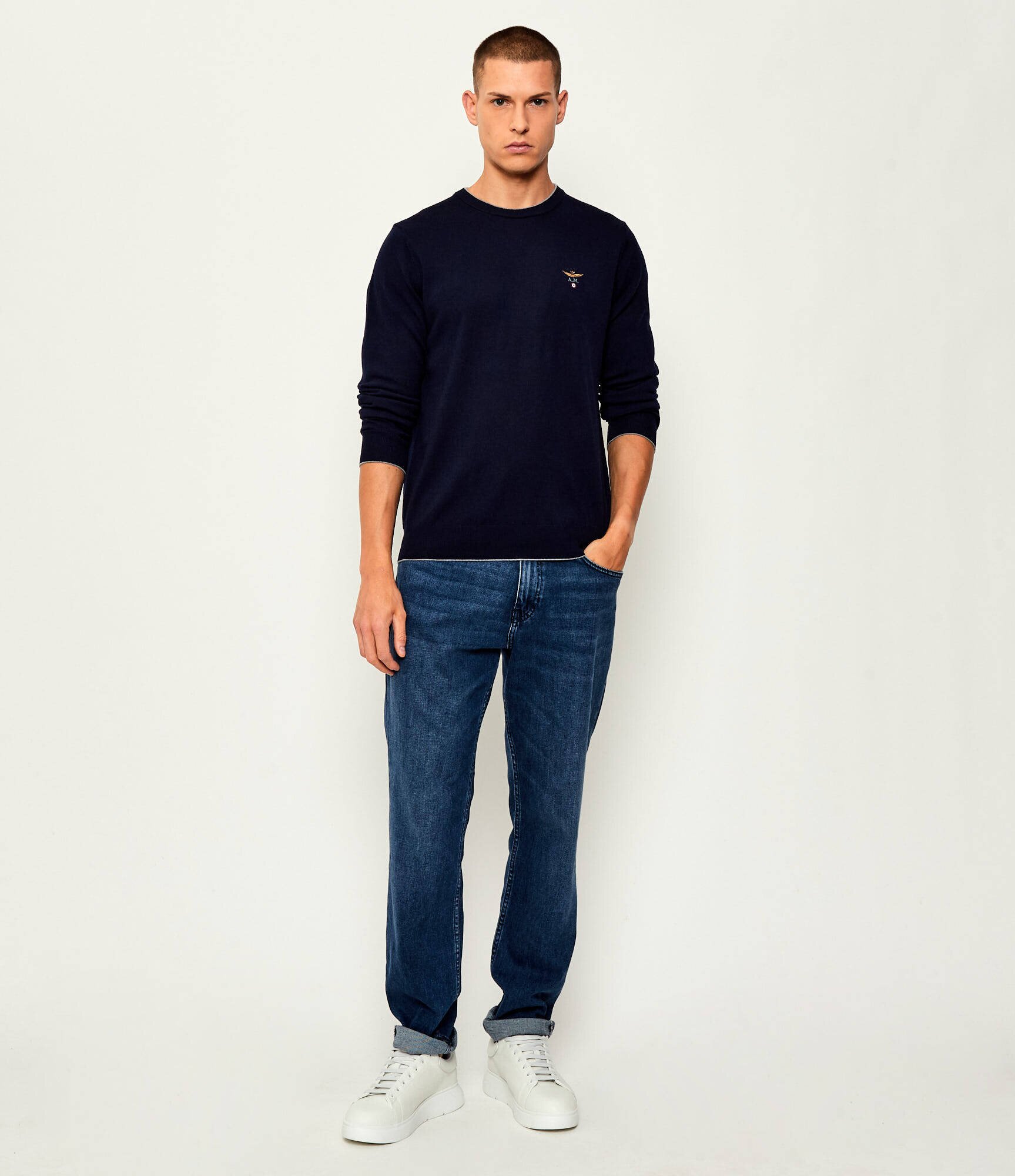 Aeronautica Militare De lână pulover | Regular Fit
