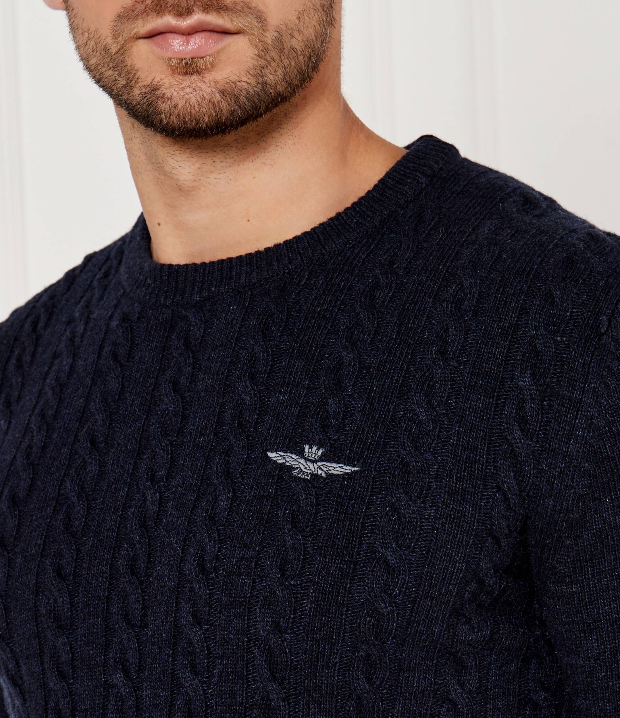 Aeronautica Militare De lână pulover | Regular Fit