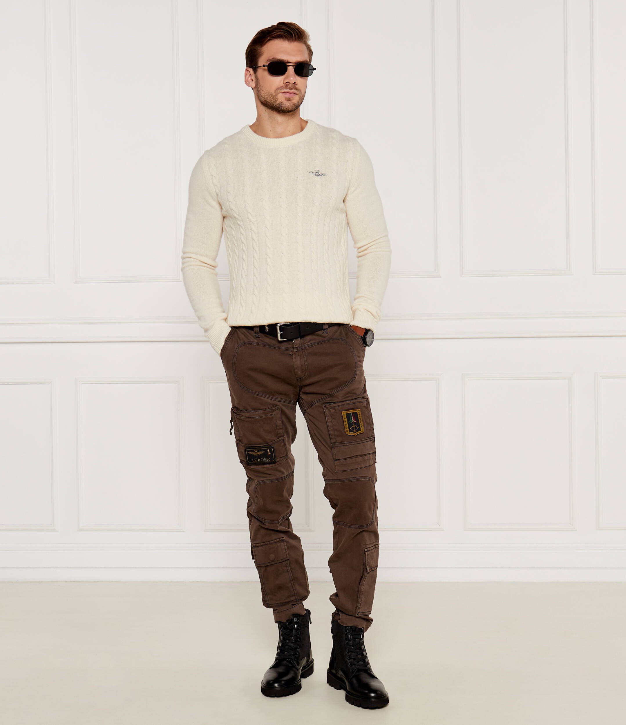 Aeronautica Militare De lână pulover | Regular Fit