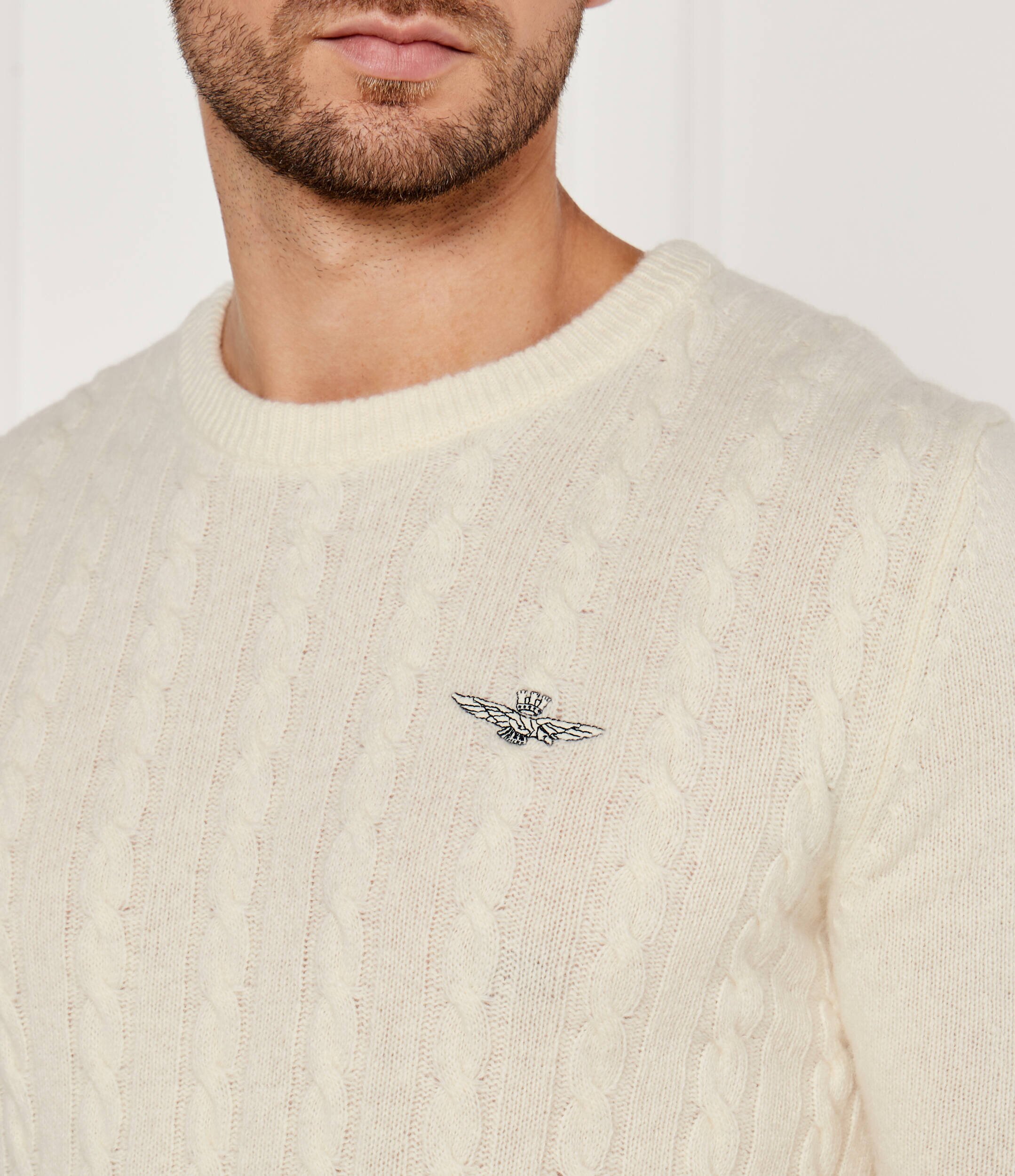Aeronautica Militare De lână pulover | Regular Fit