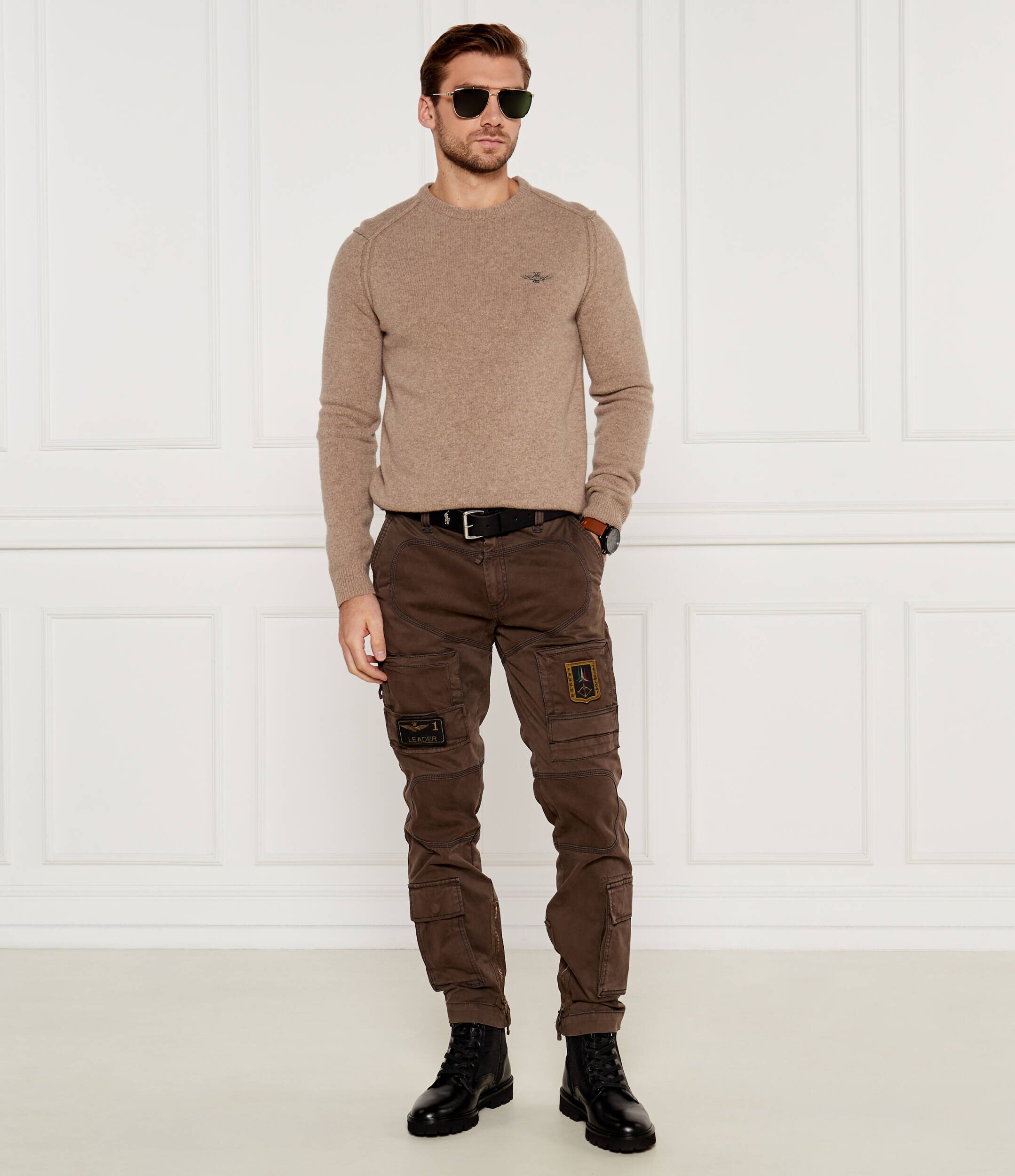 Aeronautica Militare De lână pulover | Regular Fit
