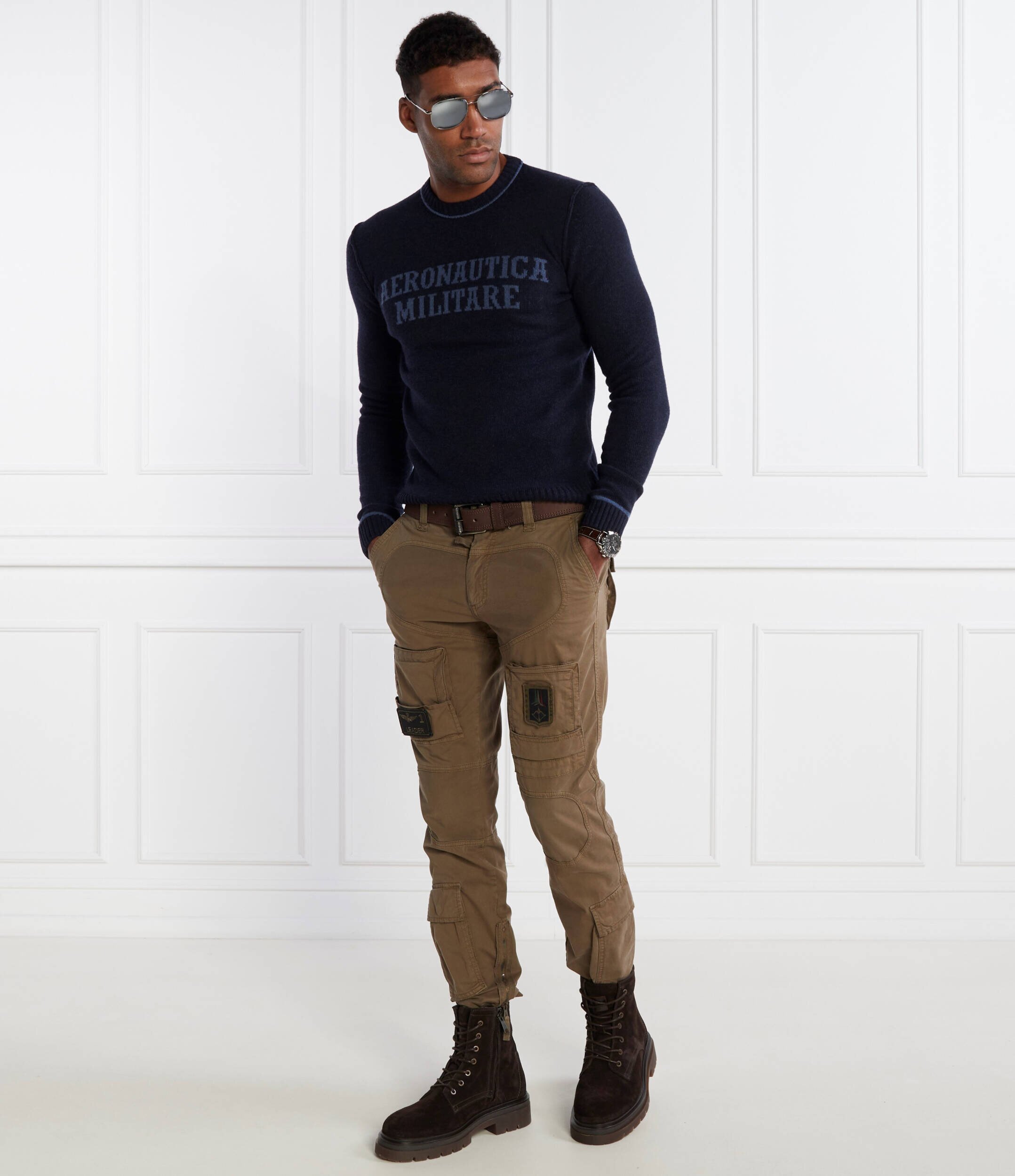 Aeronautica Militare De lână pulover | Regular Fit