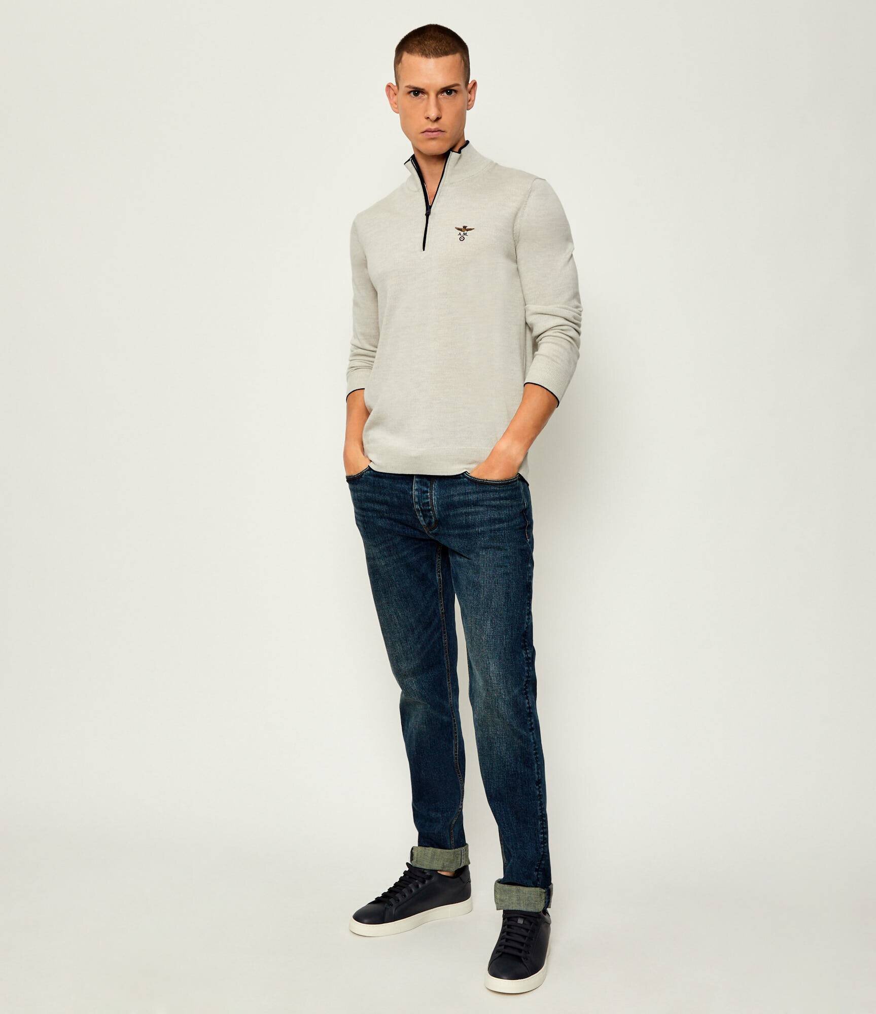 Aeronautica Militare De lână pulover | regular fit