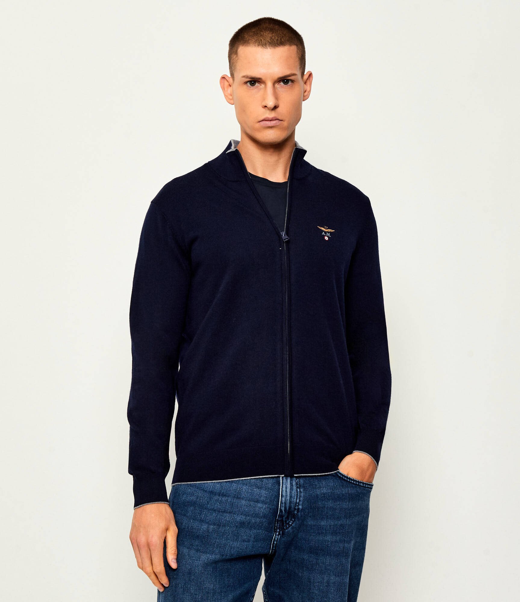 Aeronautica Militare De lână pulover | Regular Fit