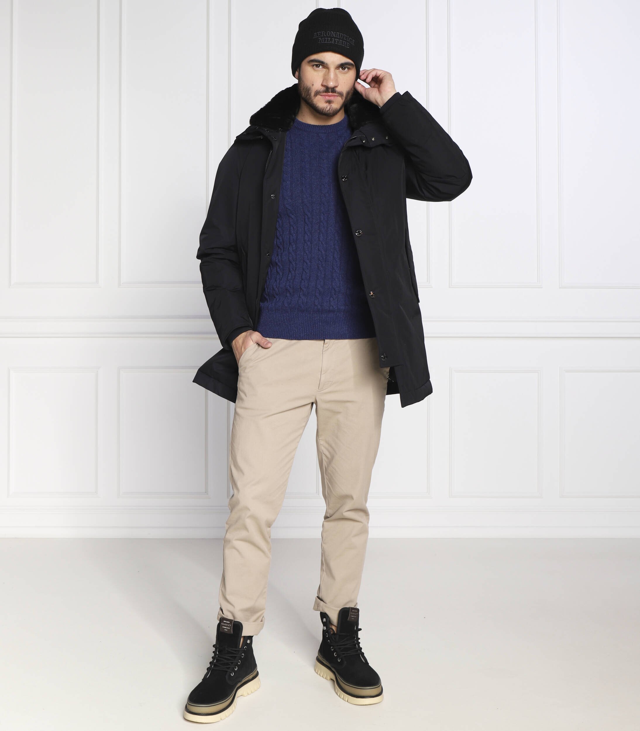 Aeronautica Militare de lână pulover | slim fit