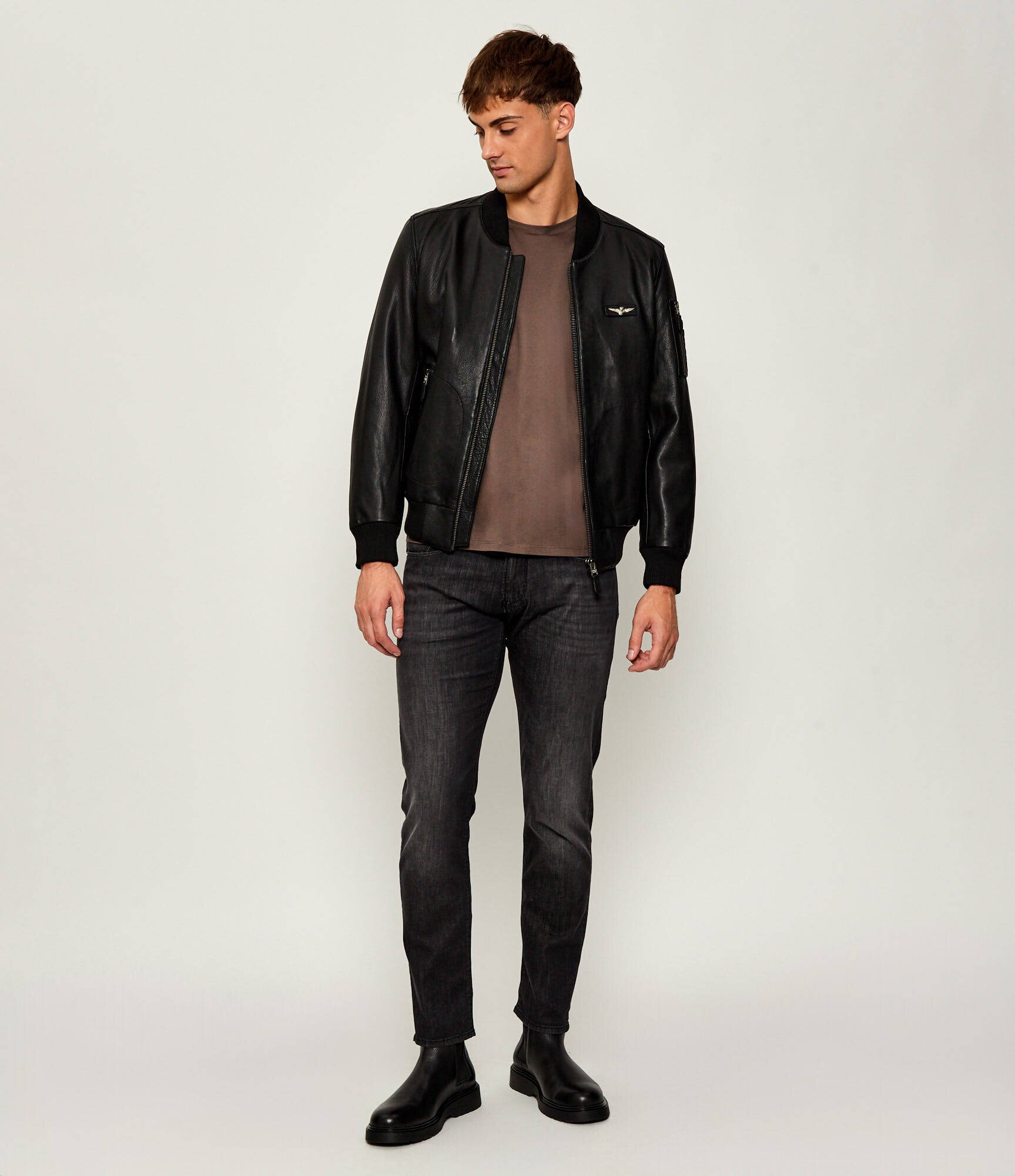 Aeronautica Militare Geacă de piele bomber | regular fit
