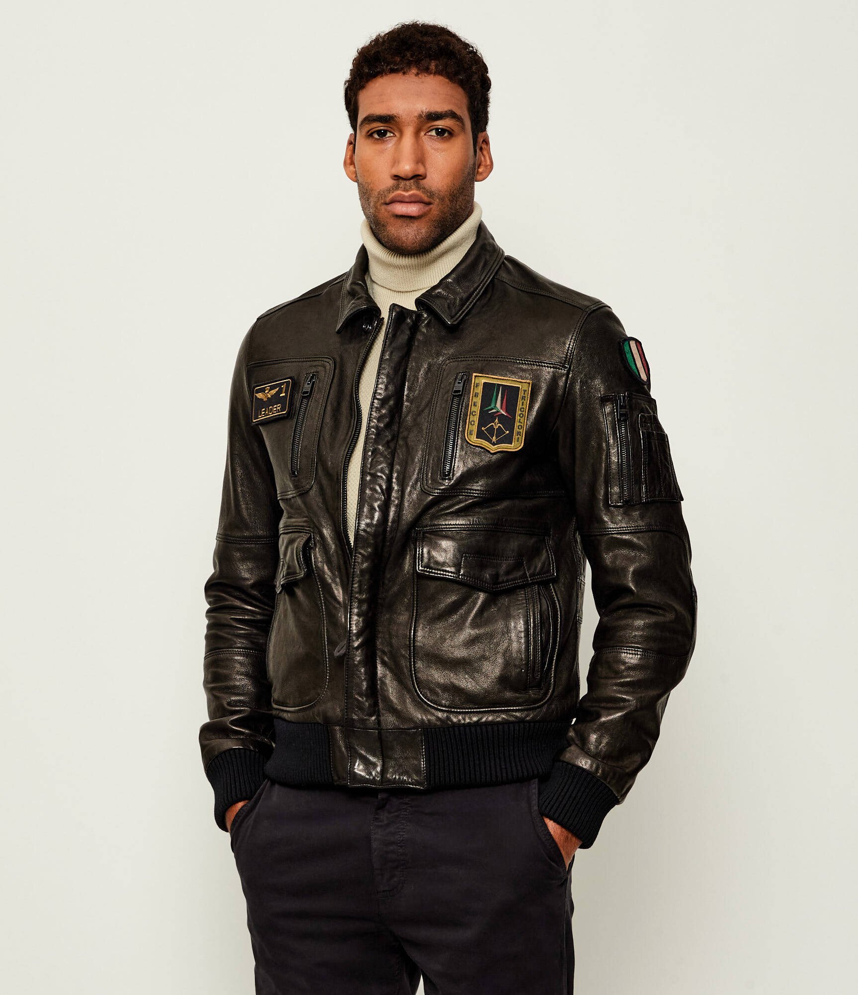 Aeronautica Militare Geacă de piele | regular fit