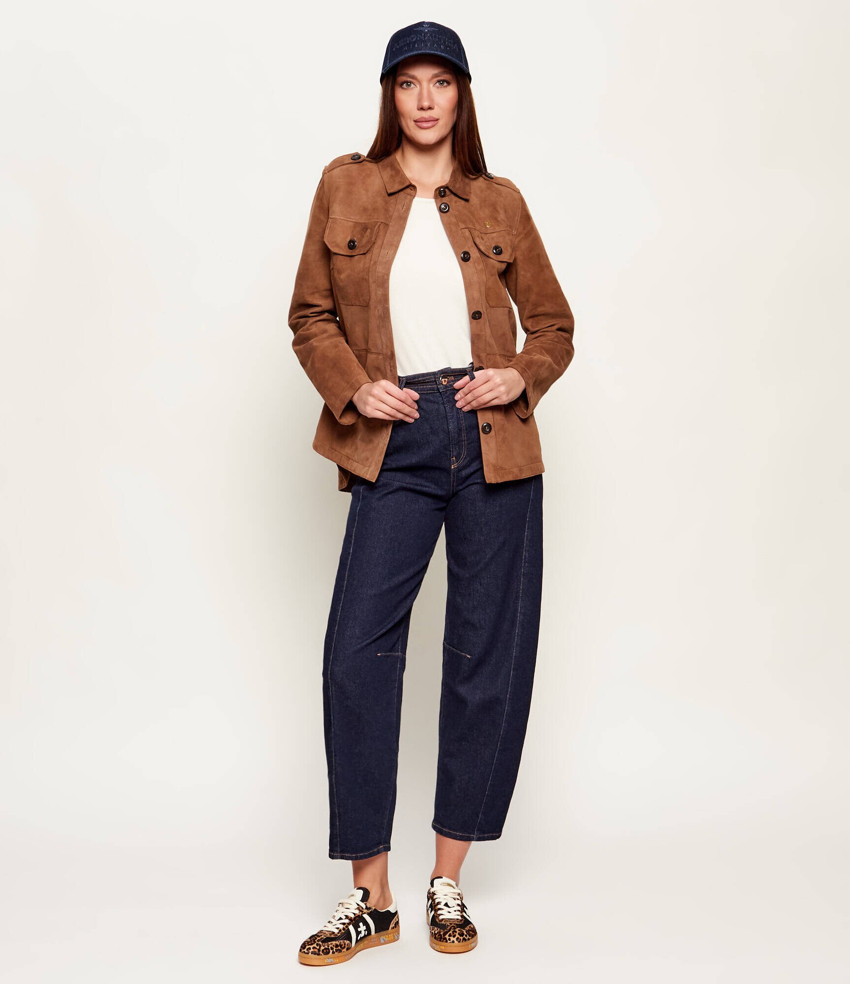 Aeronautica Militare Geacă | regular fit | piele întoarsă