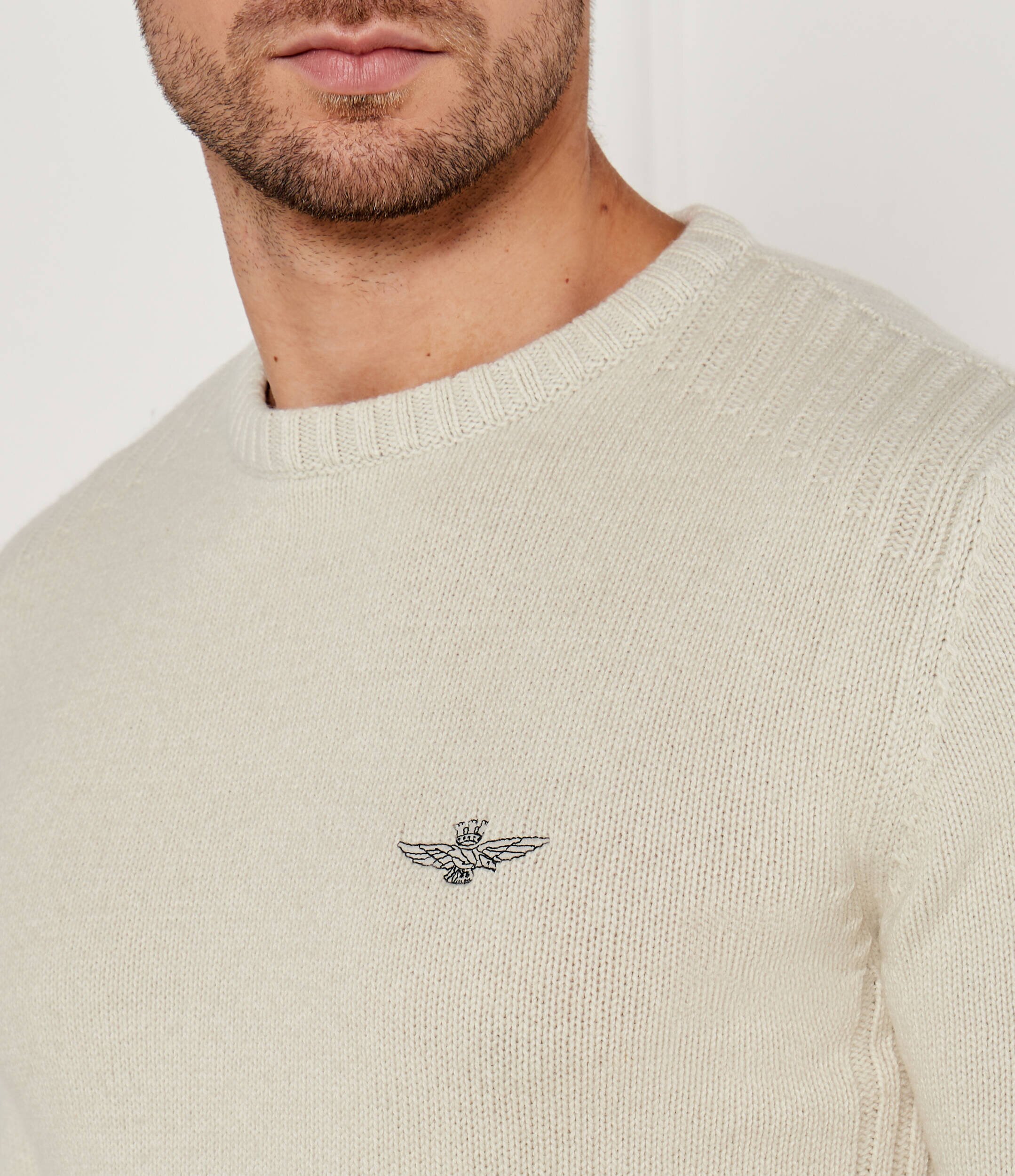 Aeronautica Militare Pulover GIROCOLLO | Regular Fit cu adaos de lână