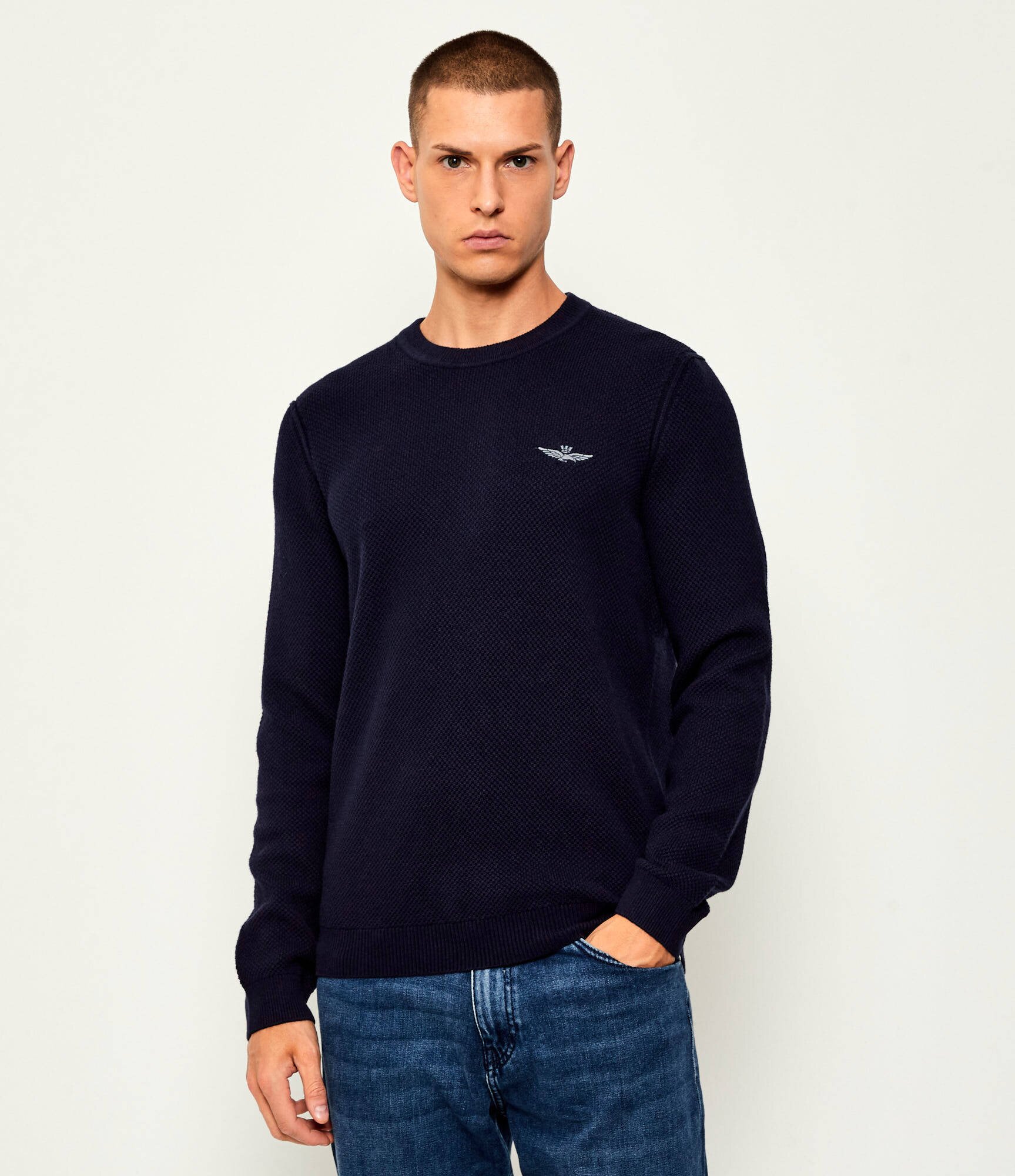 Aeronautica Militare Pulover | Regular Fit cu adaos de lână
