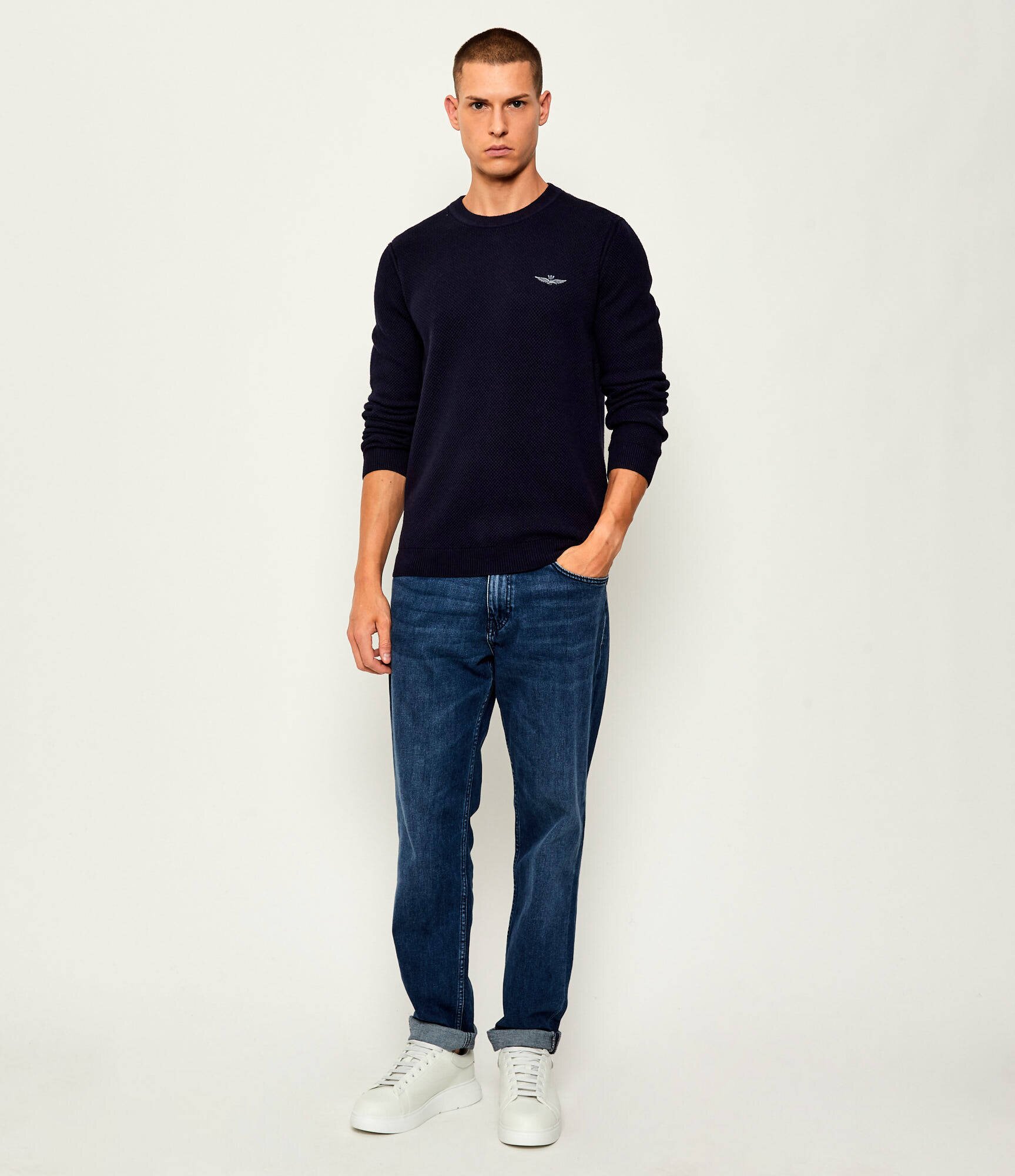 Aeronautica Militare Pulover | Regular Fit cu adaos de lână