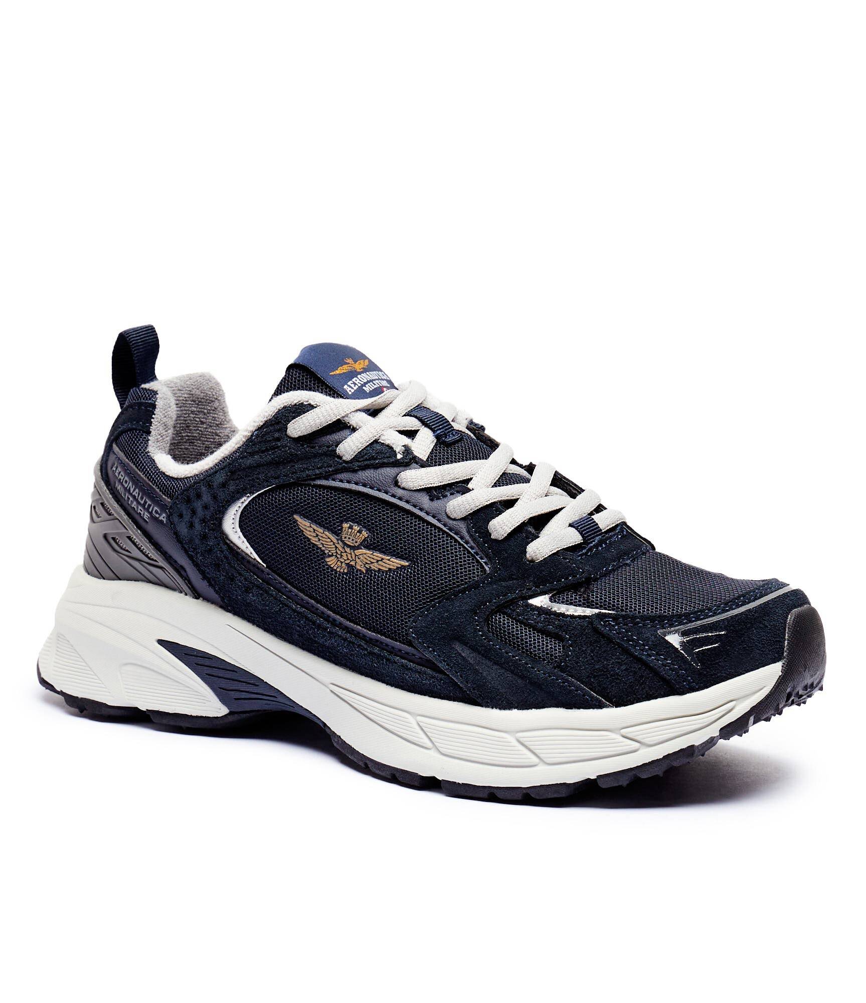 Aeronautica Militare Sneakers cu adaos de piele