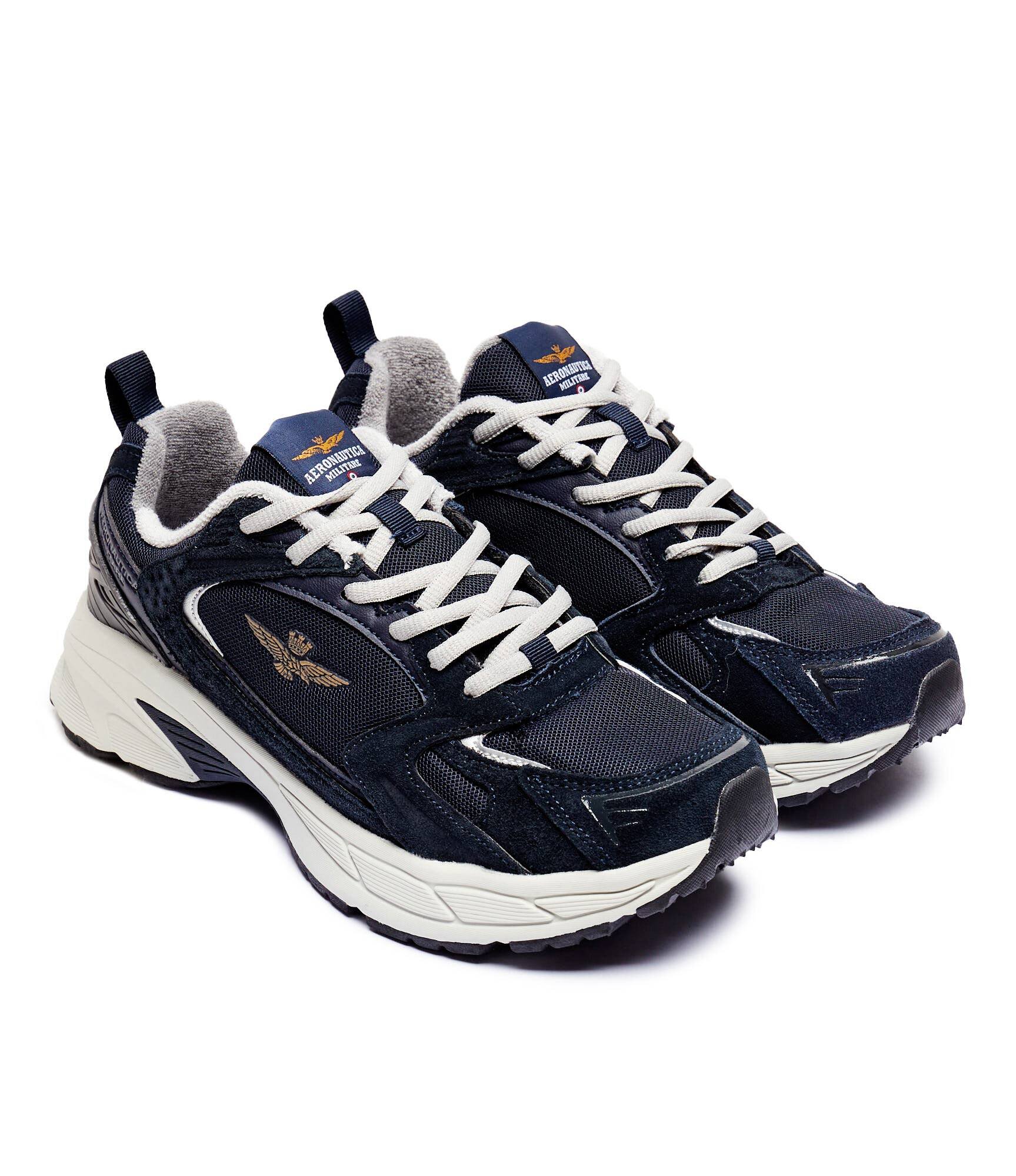Aeronautica Militare Sneakers cu adaos de piele