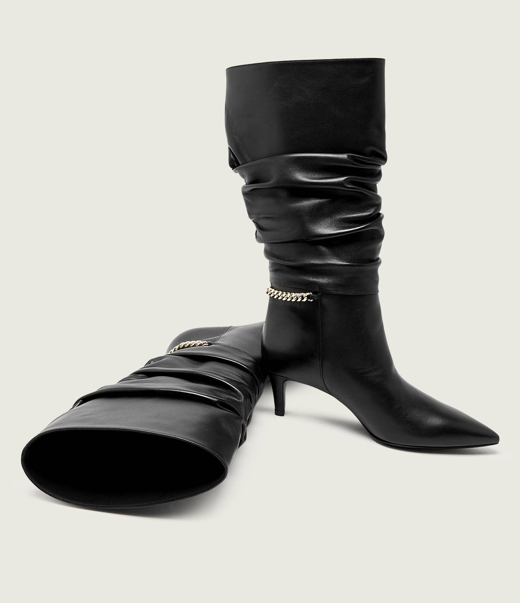 Aigner De piele cizme cu toc subțire MADONNA 13A