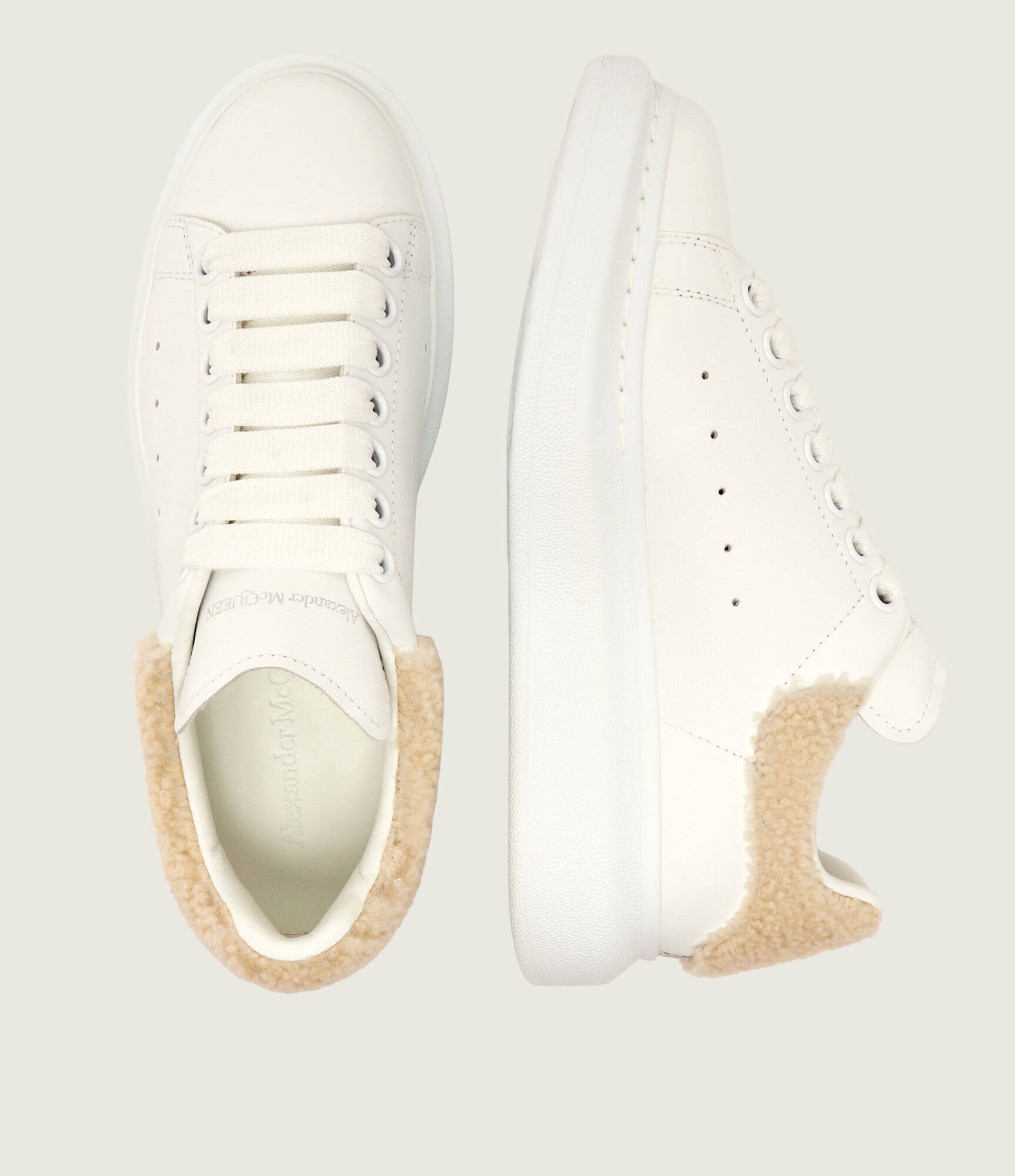 Alexander McQueen Teniși din piele | shearling