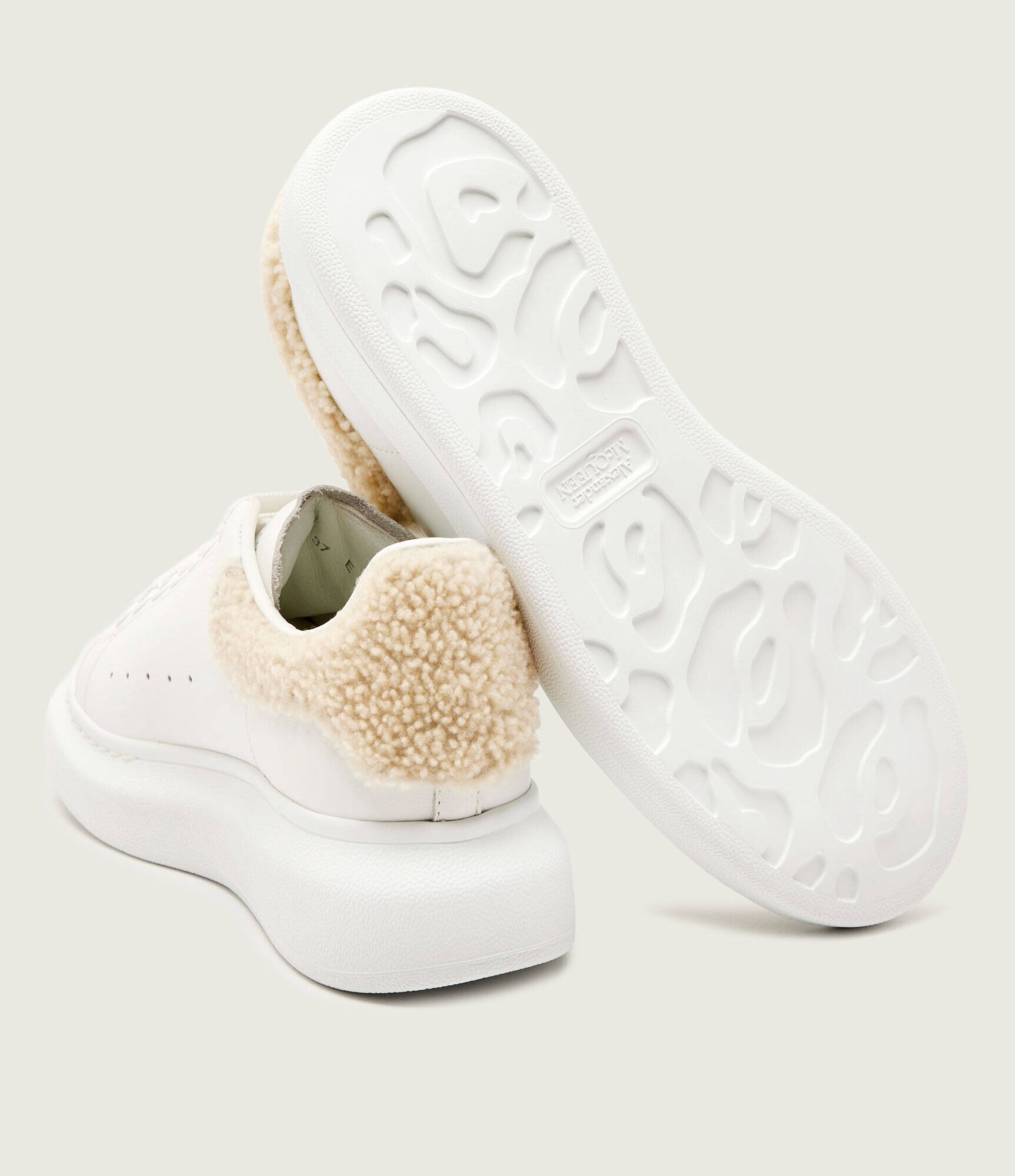 Alexander McQueen Teniși din piele | shearling